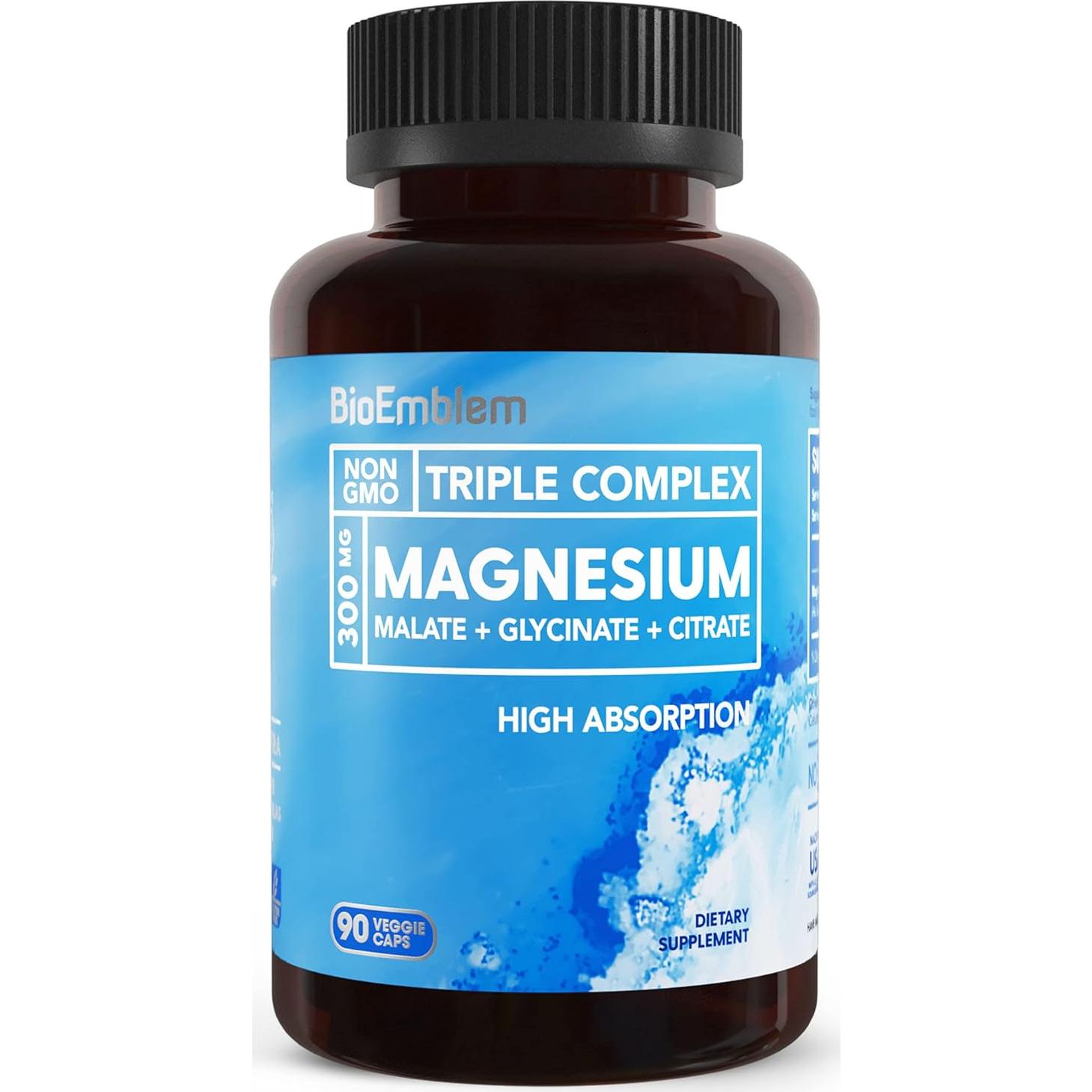 Complejo de Magnesio Triple BioEmblem y Multivitamínico 21 Nutrientes
