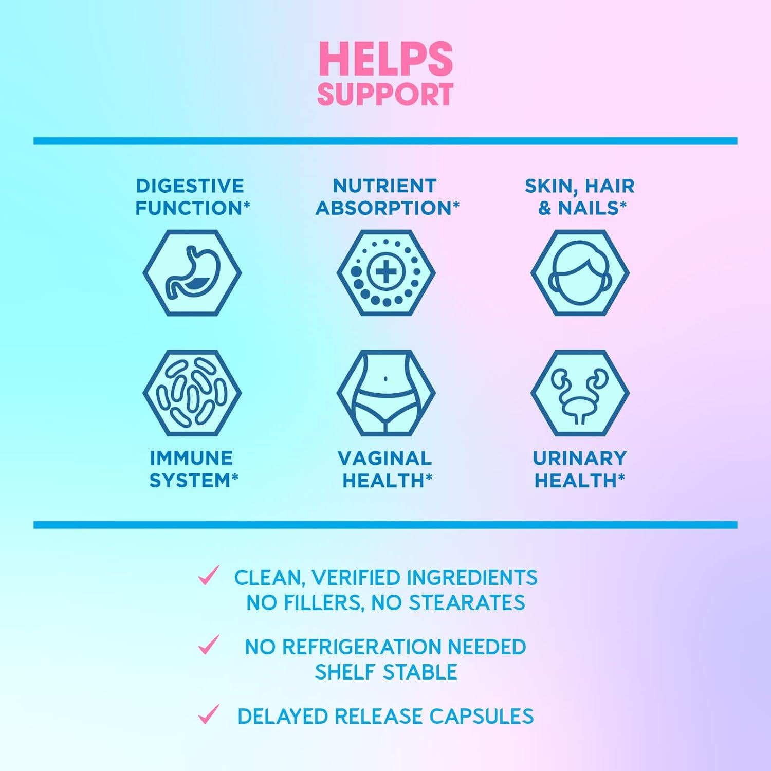 Complejo de Magnesio Triple BioEmblem 300mg + Probioticos y Multivitaminico Mujer