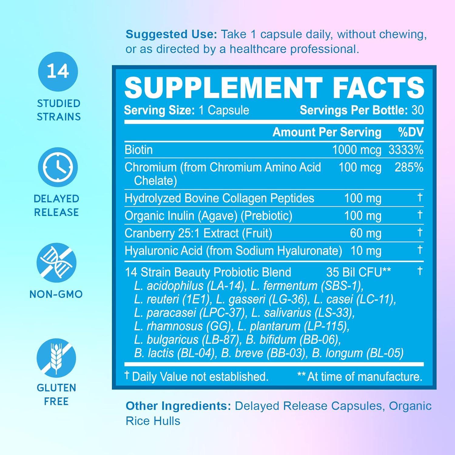 Complejo de Magnesio Triple BioEmblem 300mg + Probioticos y Multivitaminico Mujer