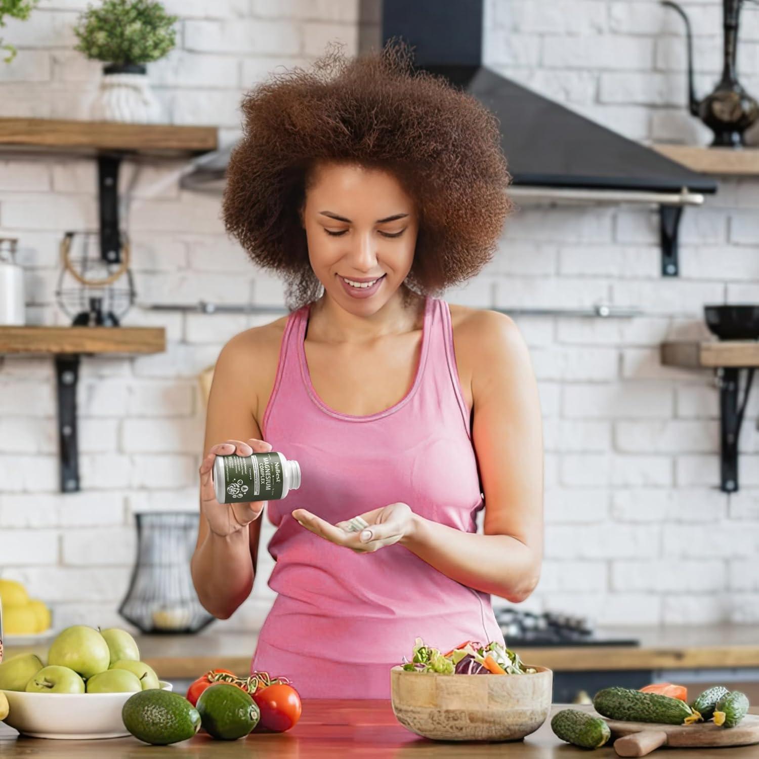 Complejo de Magnesio NuBest 90 Cápsulas - Bisglicinato, B6