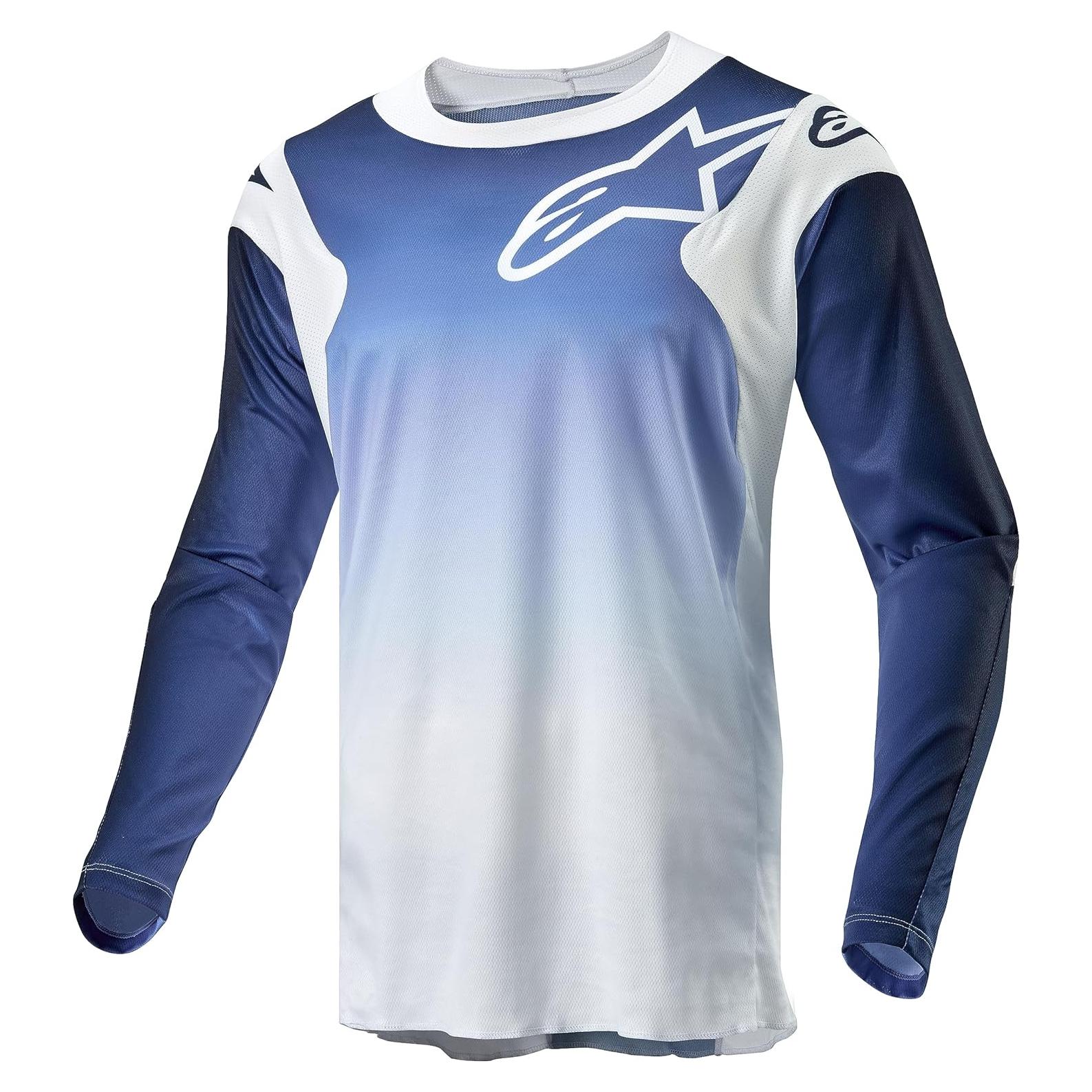 Jersey Racer Alpinestars Blanco/Navy Oscuro/Azul Claro S