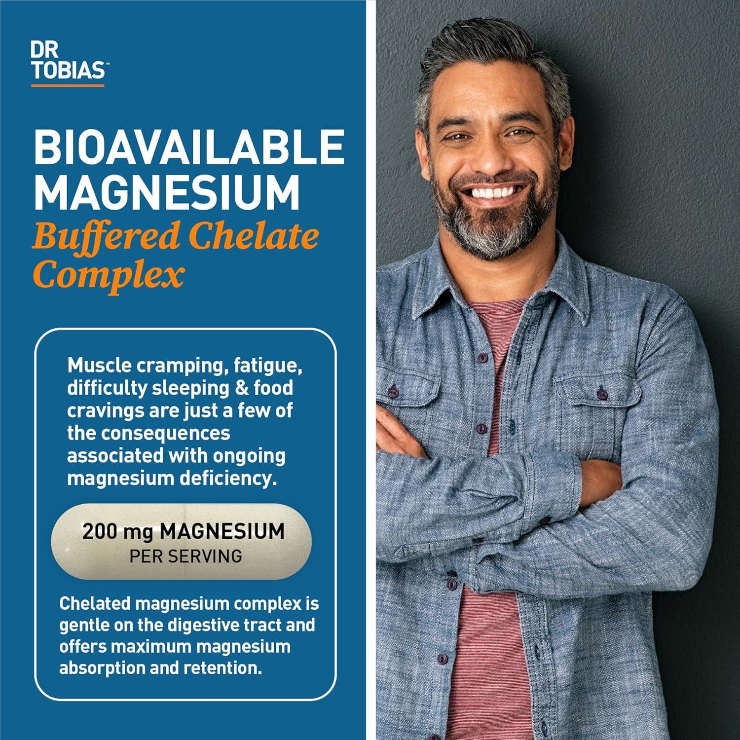 Suplemento de Magnesio Bisglicinato Dr. Tobias 200 mg 120 Cápsulas