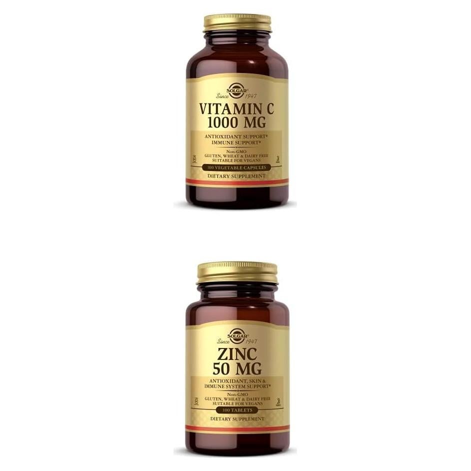 Solgar Vitamina C 1000 mg y Zinc 50 mg - 100 Cápsulas