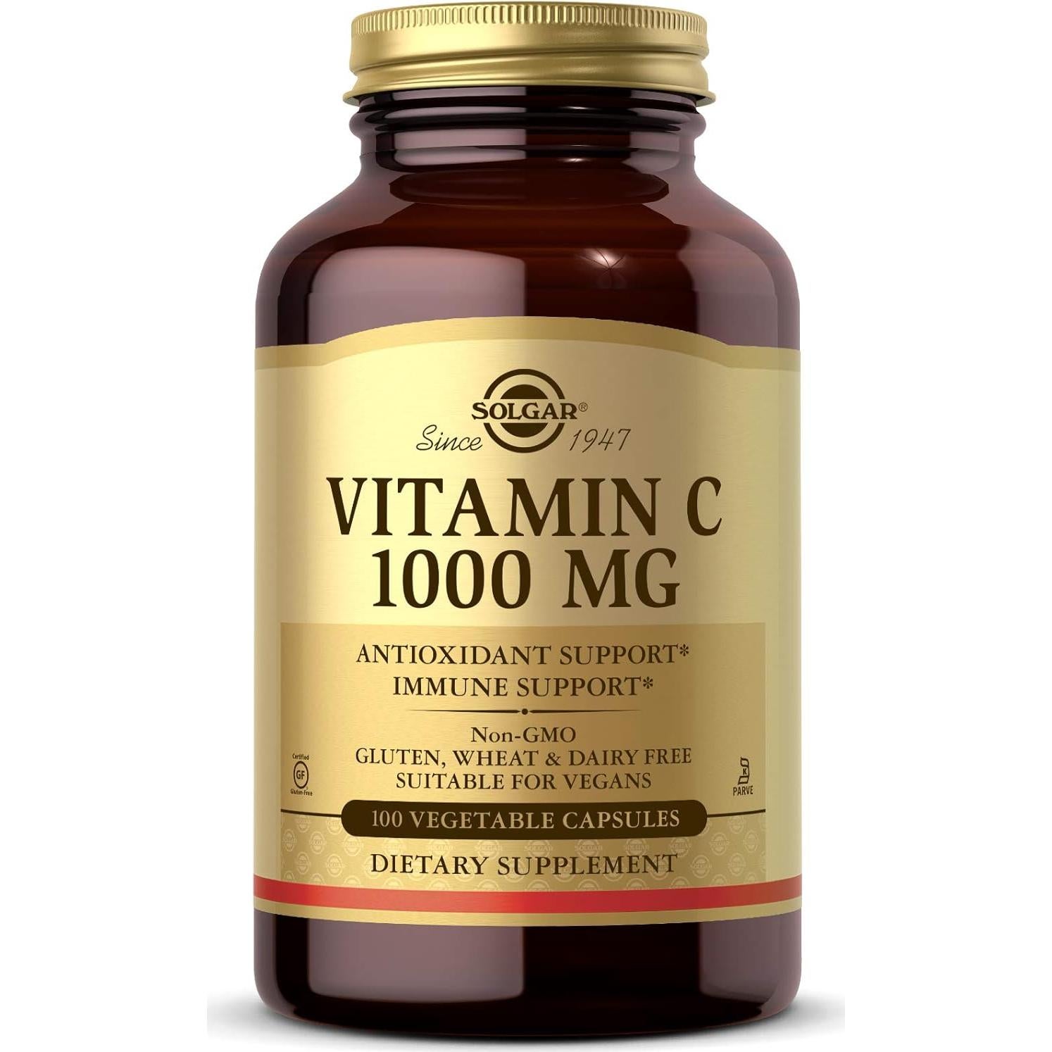 Solgar Vitamina C 1000 mg 100 Cápsulas Vegetales Antioxidante