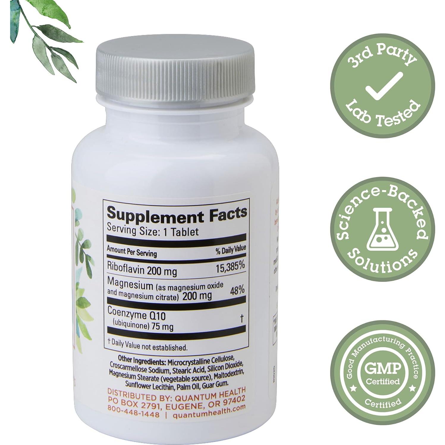 Suplemento de Magnesio Quantum Health MigShield 60 Tabletas