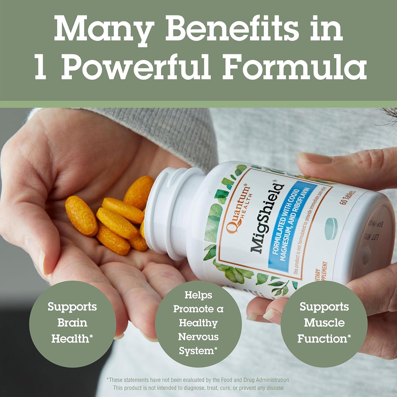 Suplemento de Magnesio Quantum Health MigShield 60 Tabletas