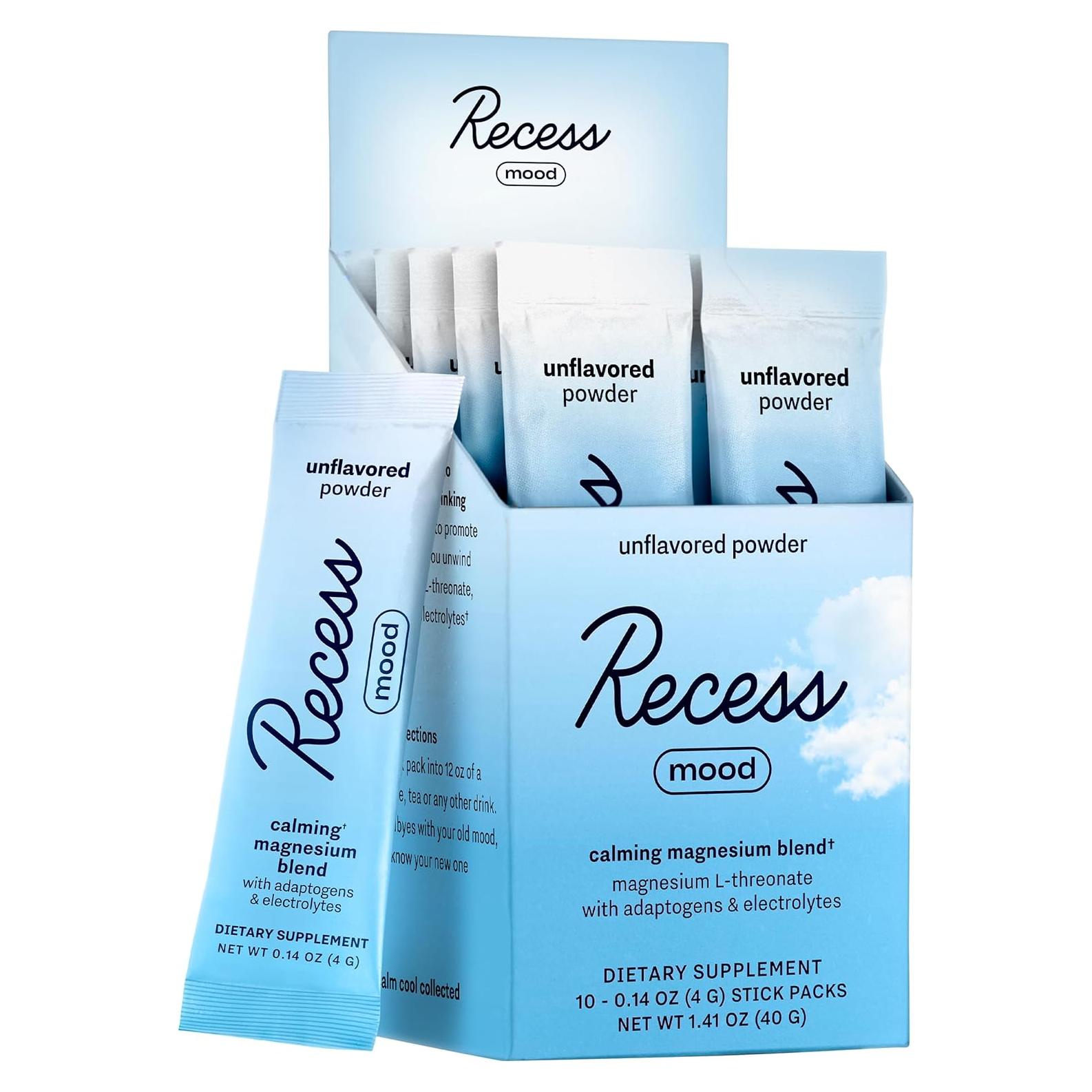 Polvo Calmante Recess 3.97g - Magnesio L-Treonato y Electrolitos