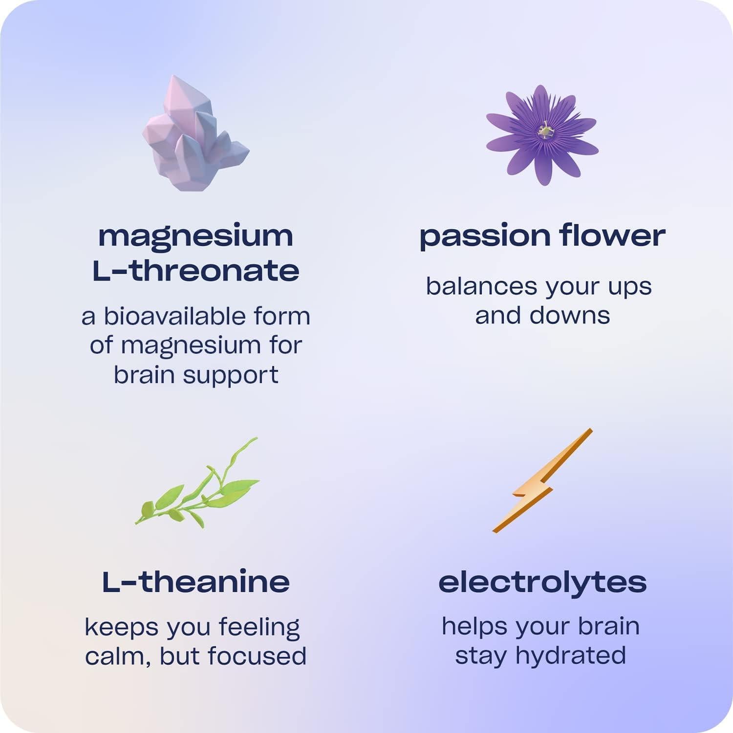 Polvo Calmante Recess 3.97g - Magnesio L-Treonato y Electrolitos