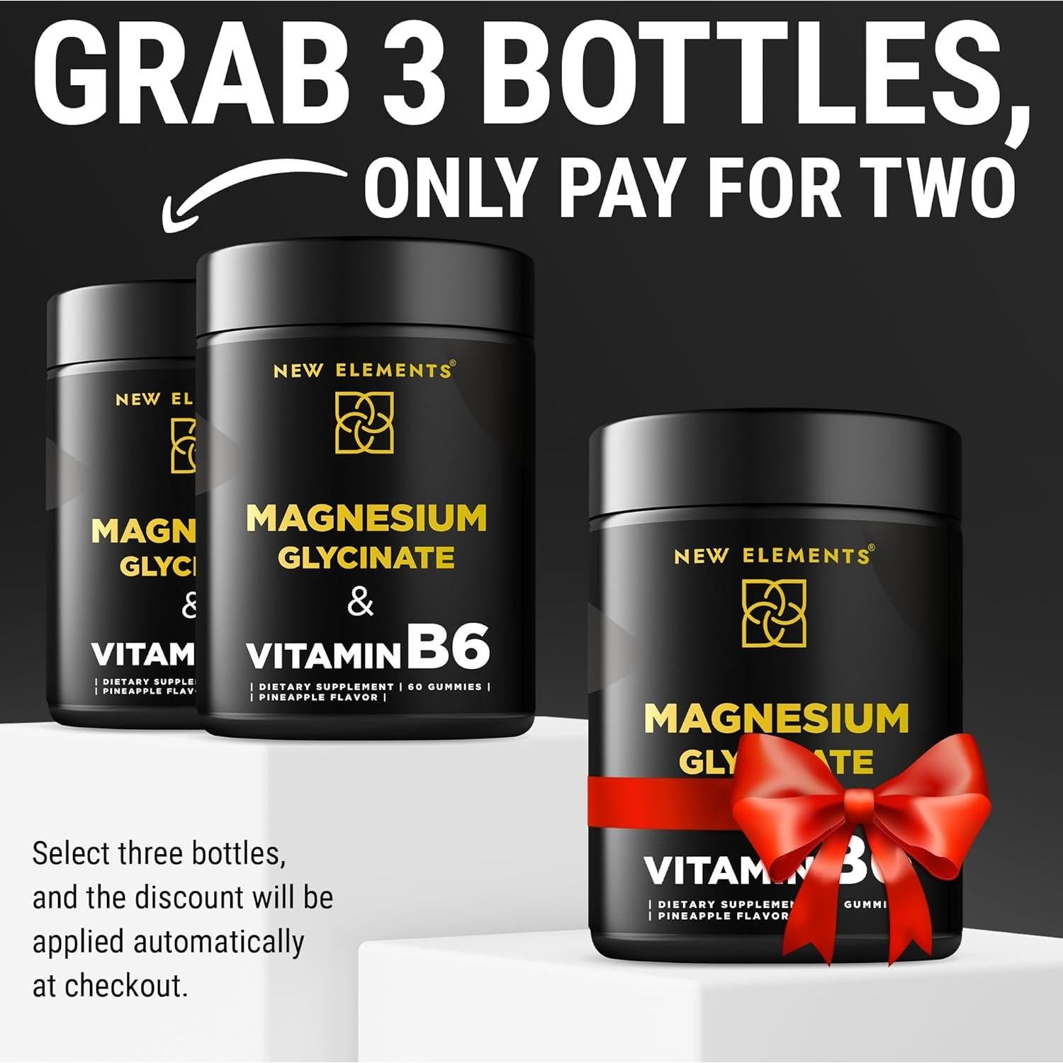 Gomitas de Glicinato de Magnesio 500mg + Vitamina B6 100mg