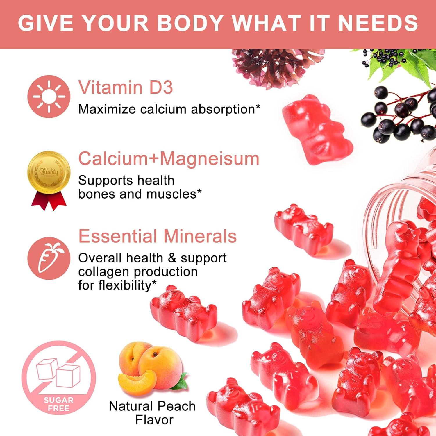 Gominolas de Calcio Mulittea 1200mg con D3 y K2 - 60 Unidades