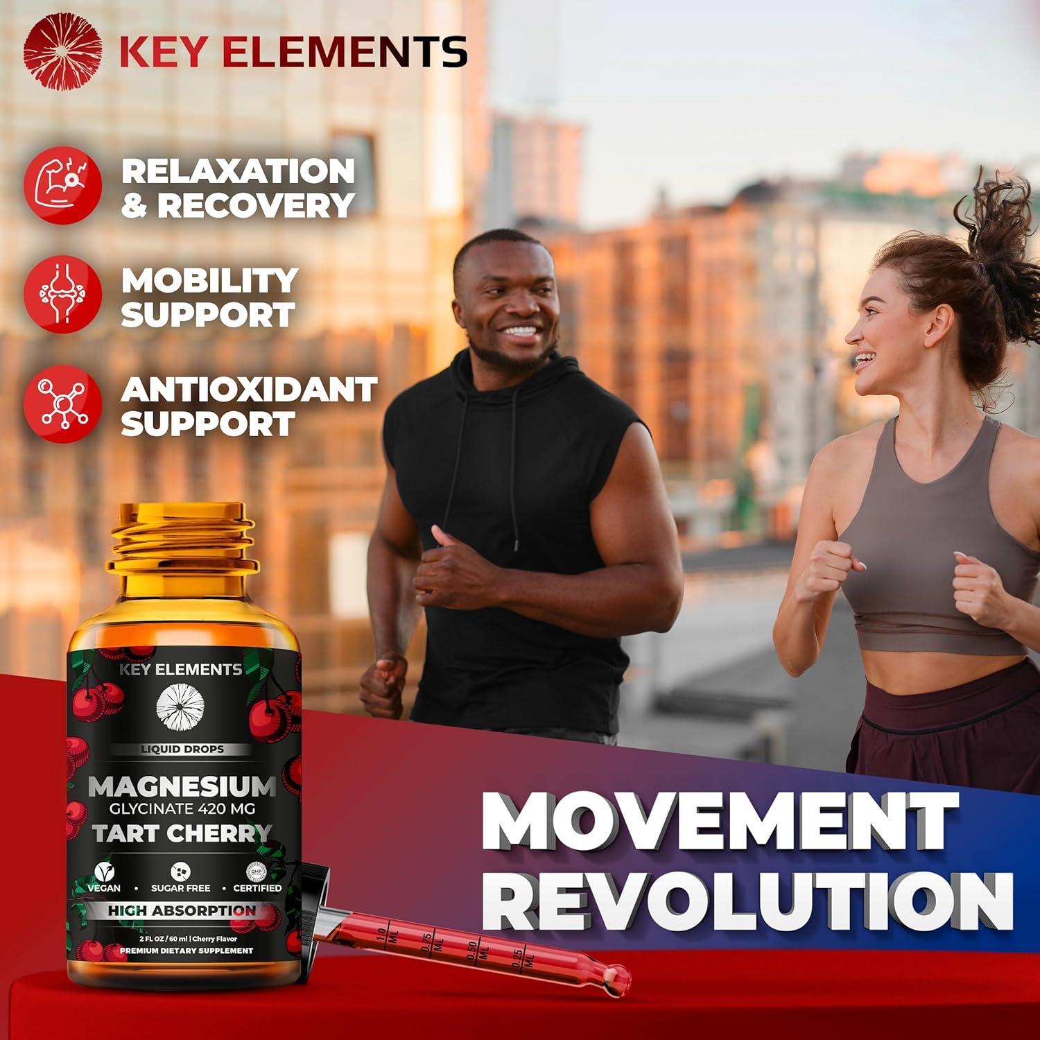 Glicinato de Magnesio Líquido 420 mg con Extracto de Cereza Ácida