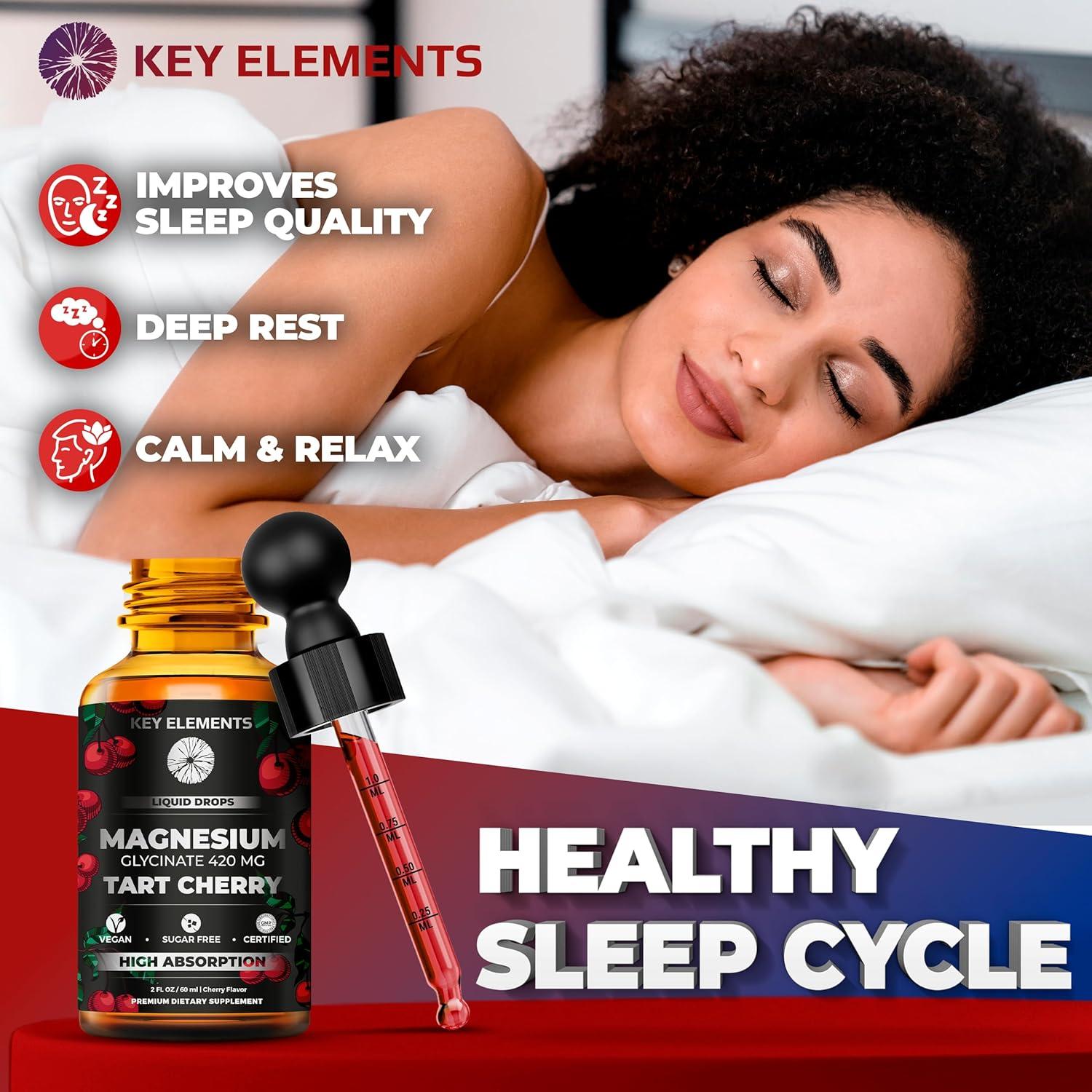 Glicinato de Magnesio Líquido 420 mg con Extracto de Cereza Ácida