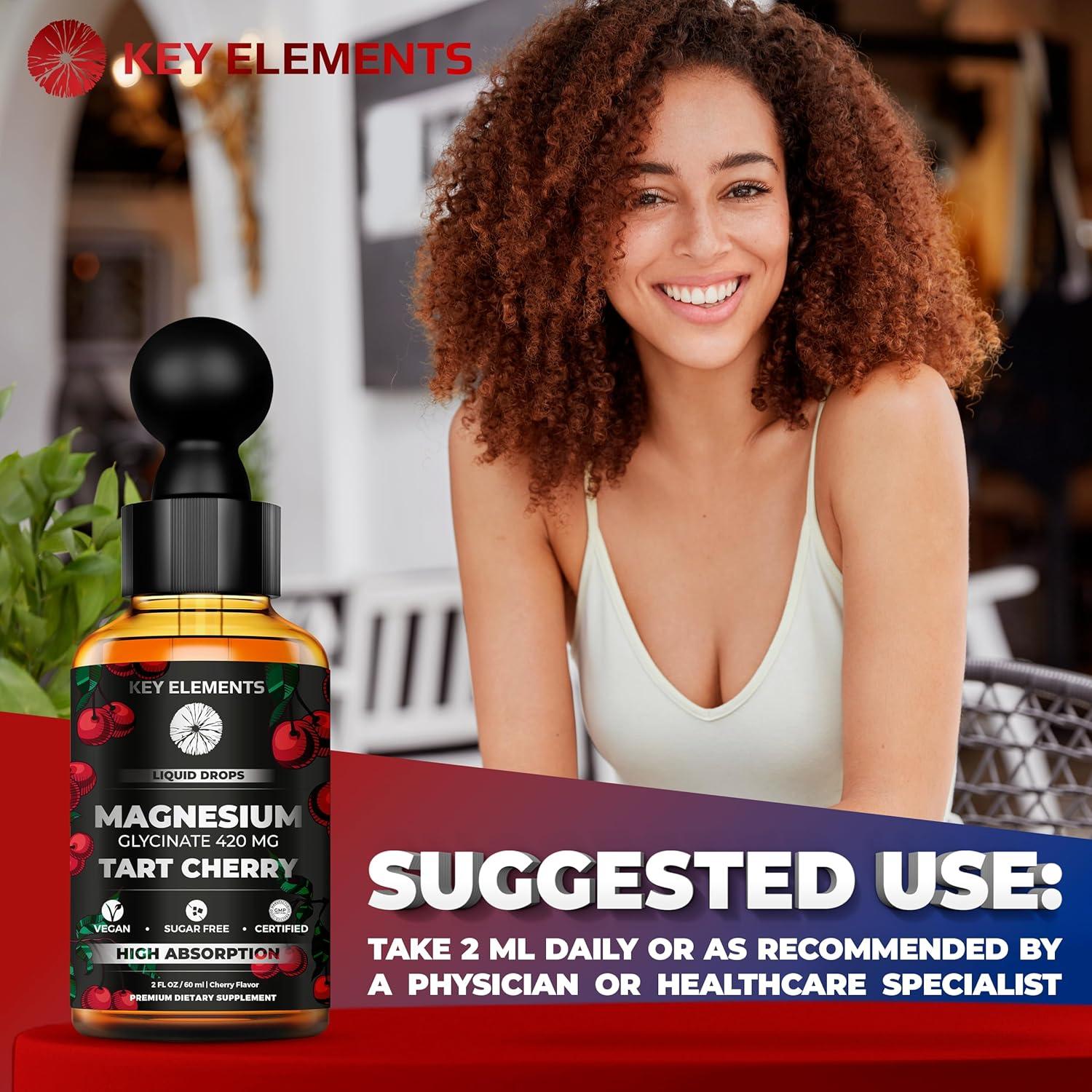 Glicinato de Magnesio Líquido 420 mg con Extracto de Cereza Ácida