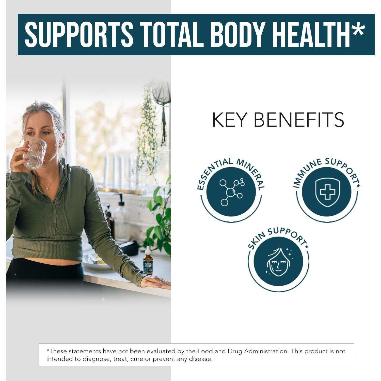 Zinc Líquido Iónico Triquetra Health 59.15 ml - Alta Absorción