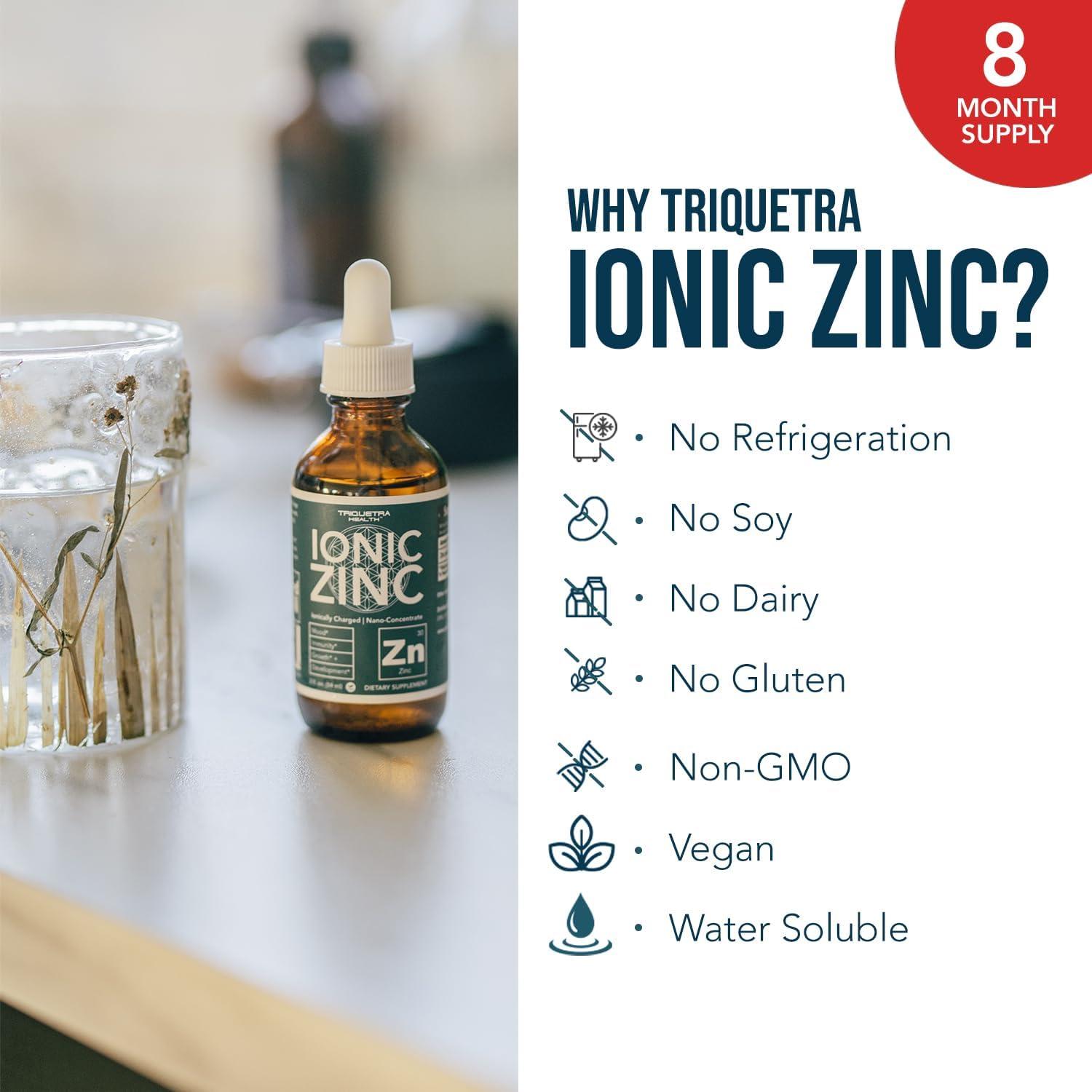 Zinc Líquido Iónico Triquetra Health 59.15 ml - Alta Absorción