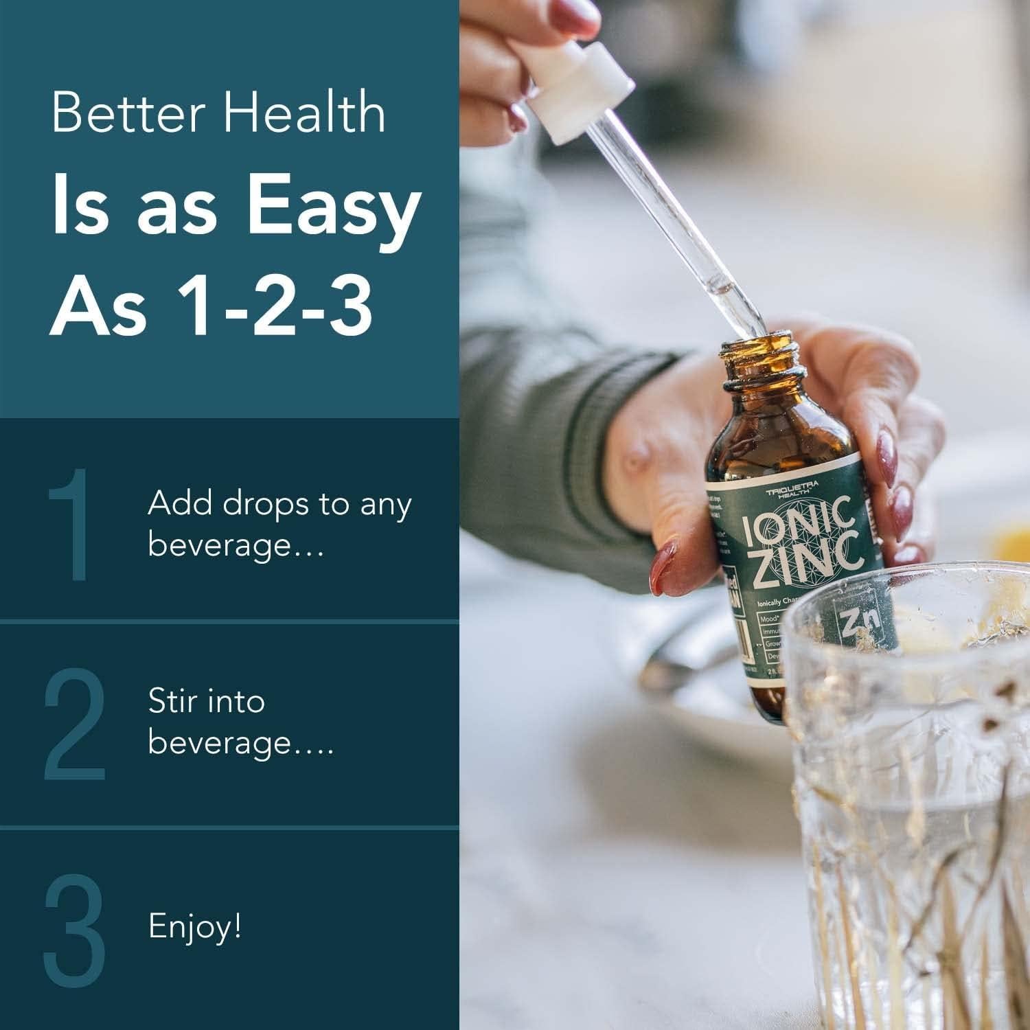 Zinc Líquido Iónico Triquetra Health 59.15 ml - Alta Absorción