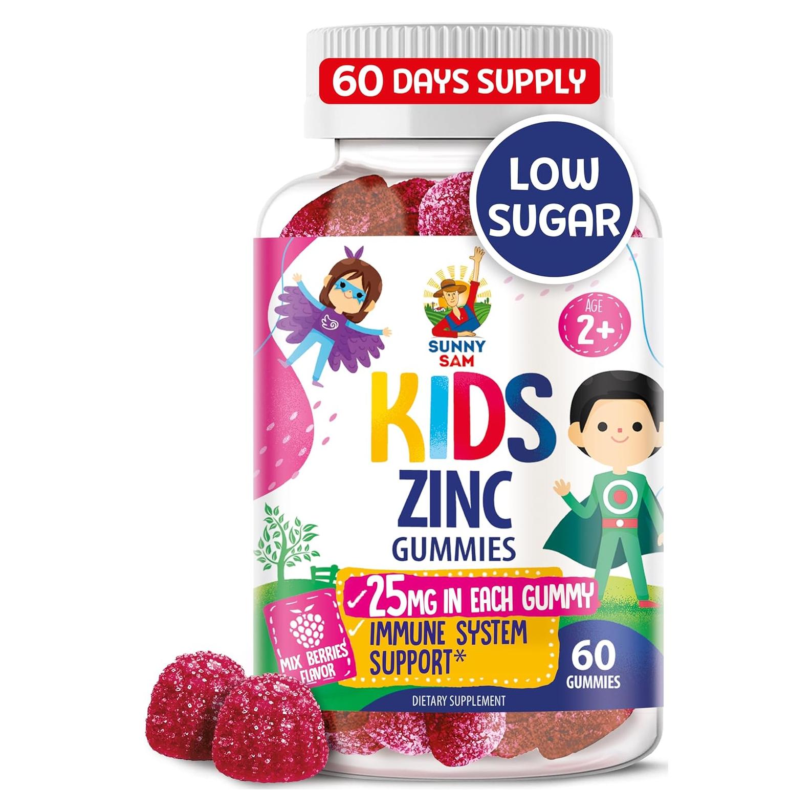 Gomitas de Zinc Masticables Sunny Sam 60 Unidades - Apoyo Inmunológico