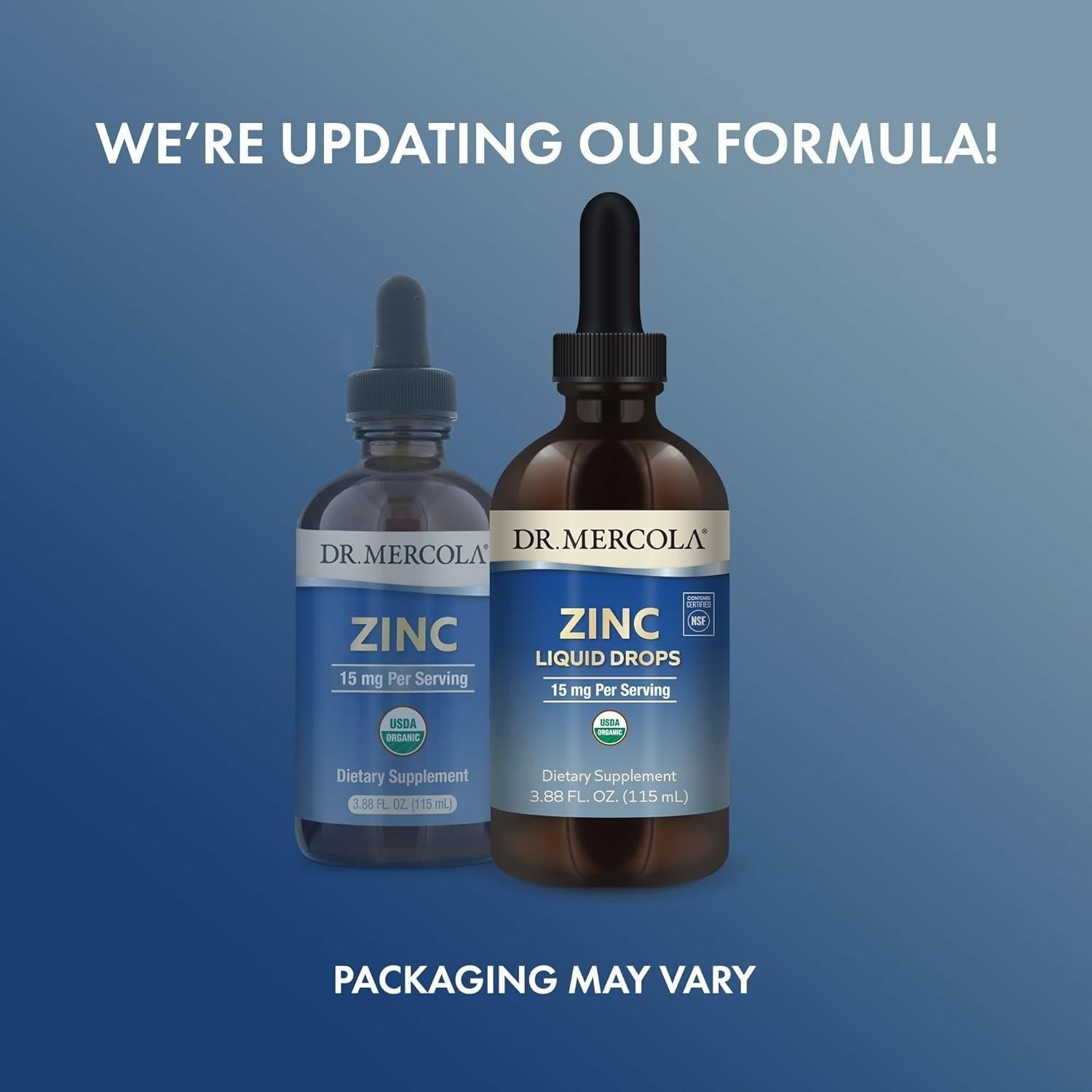 Gotas Líquidas de Zinc Orgánico Dr. Mercola - 15 mg - 113 ml