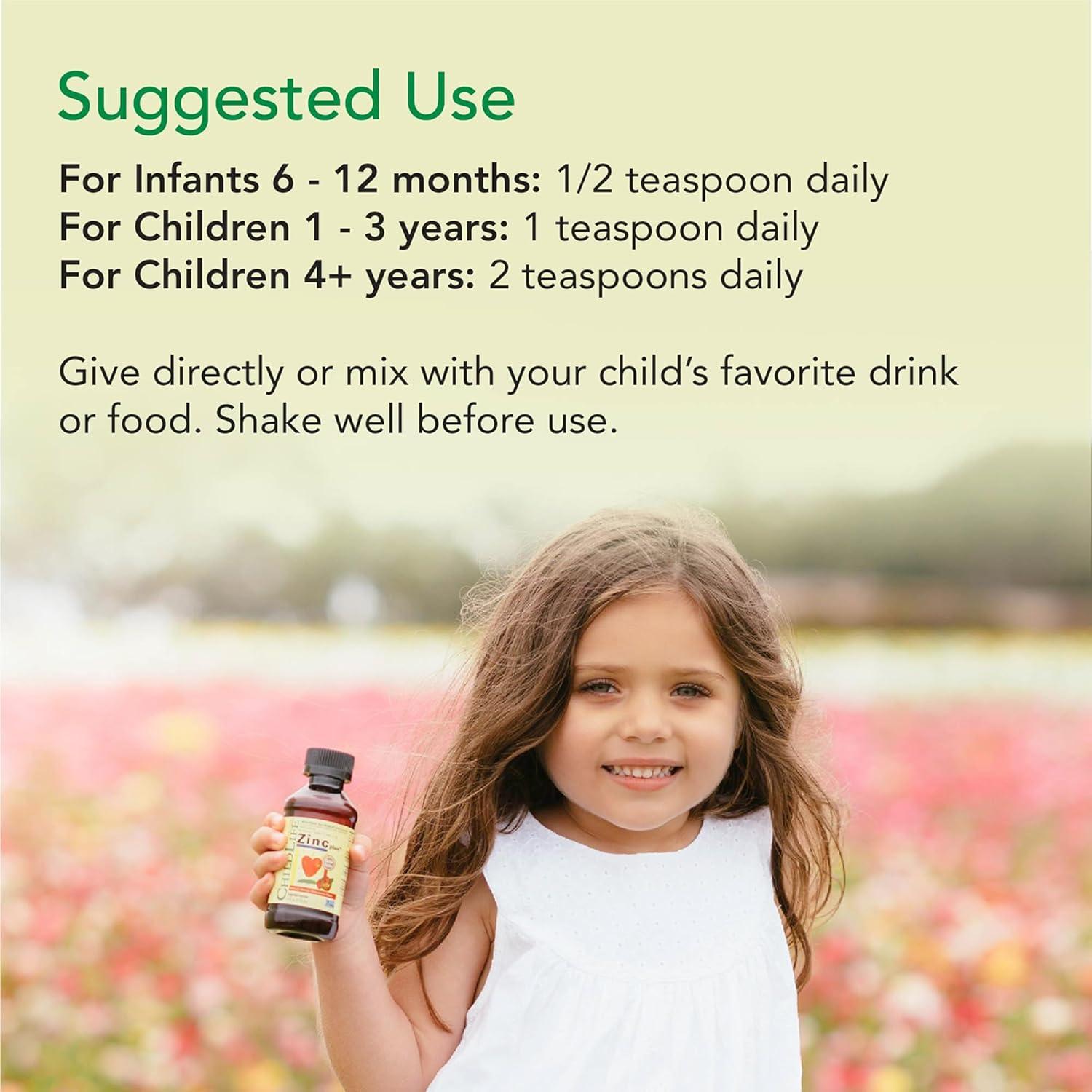 Suplemento Líquido de Zinc ChildLife Essentials 118ml - Mango Fresa