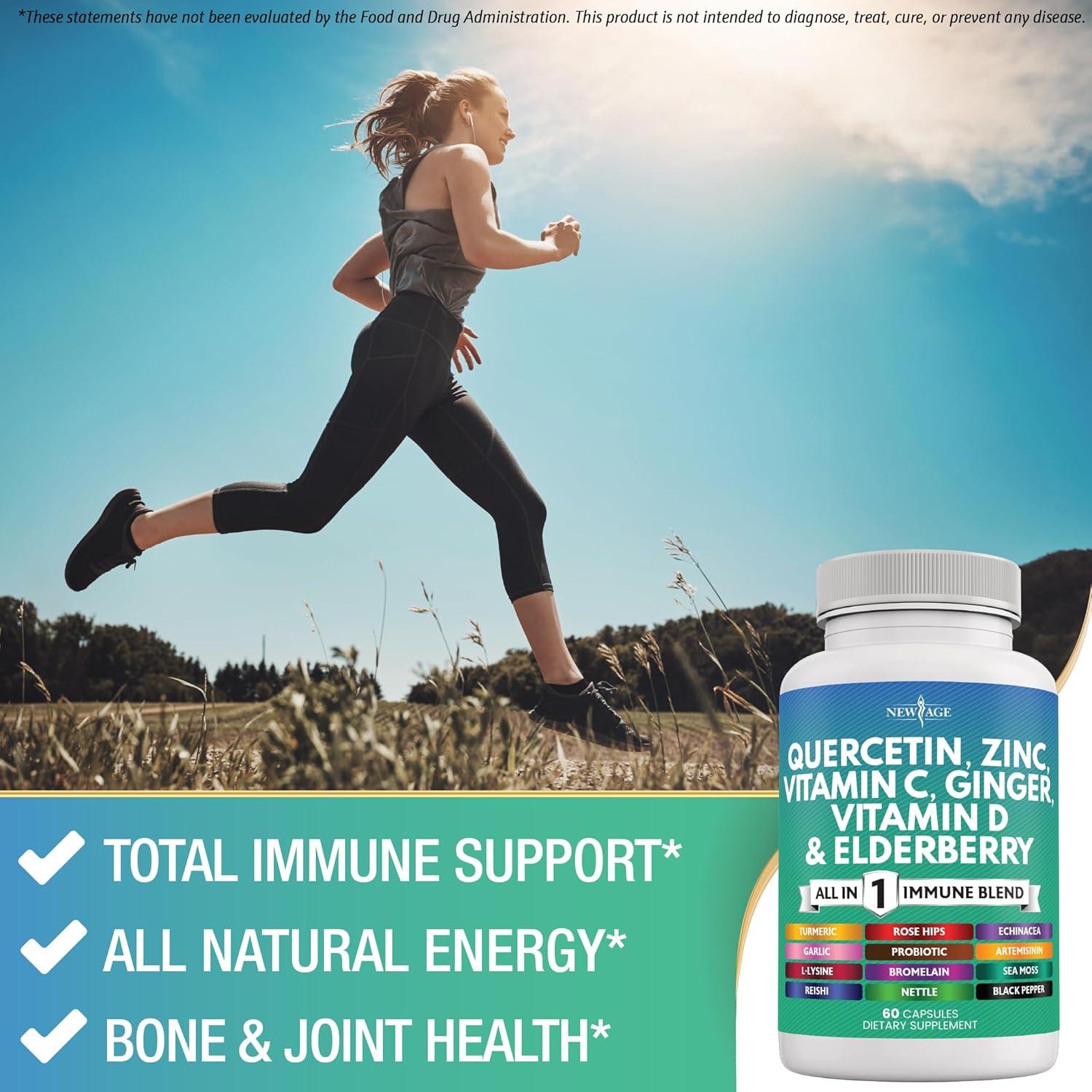 Suplemento Inmunológico Quercetina Zinc Vitamina C 60 Cápsulas