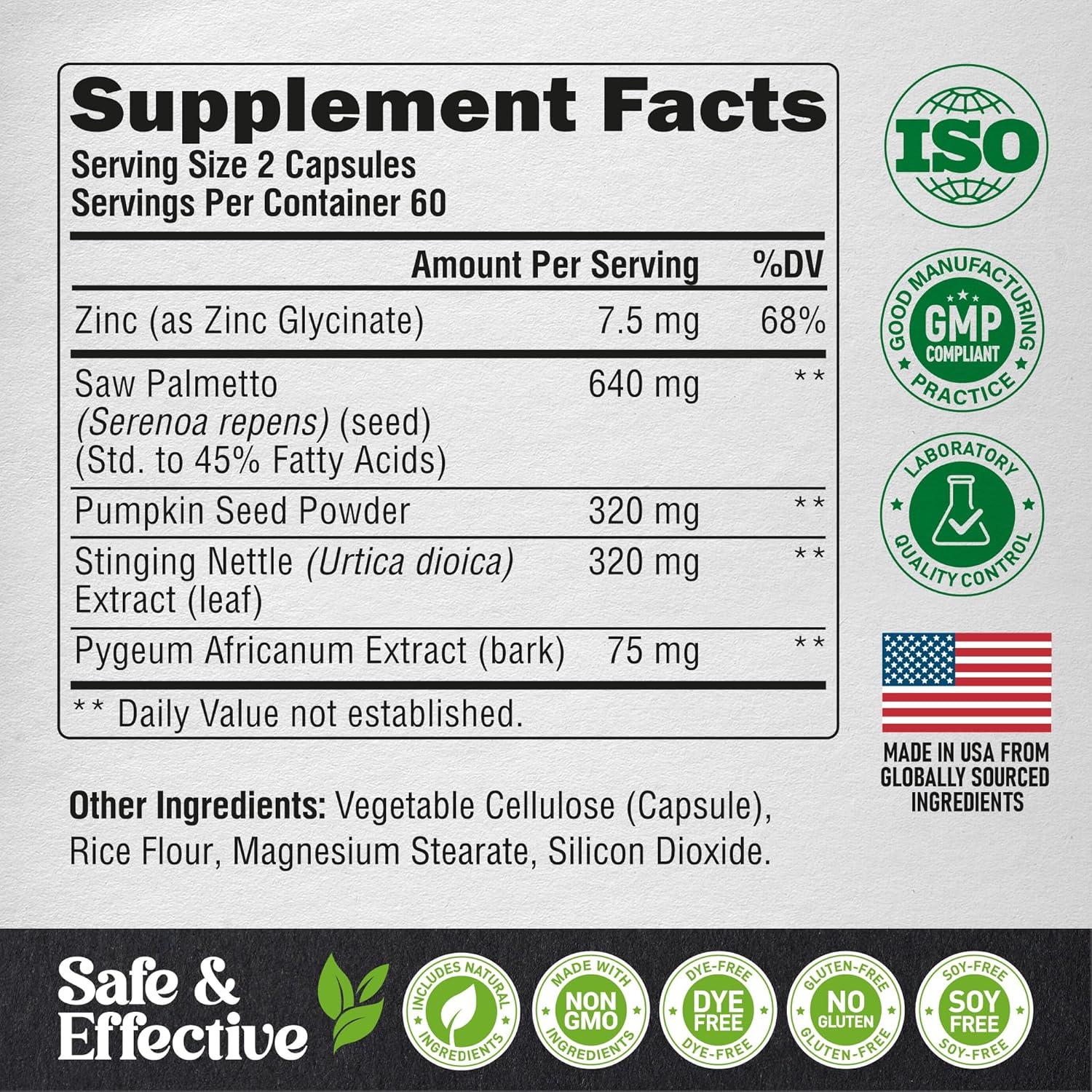Saw Palmetto Nutra Harmony 640mg - Suplemento Prostático 120 Cápsulas