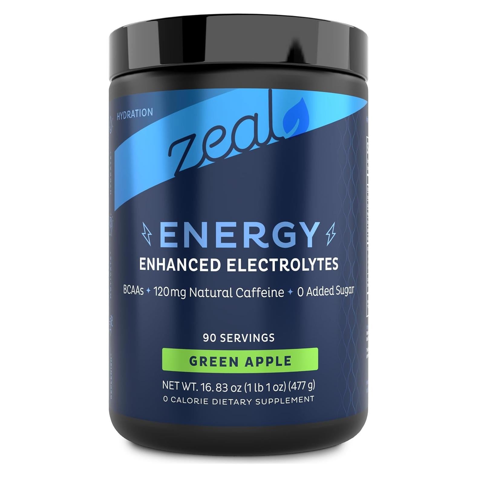 Mezcla de Bebida en Polvo Zeal Naturals 90 Porciones Manzana Verde