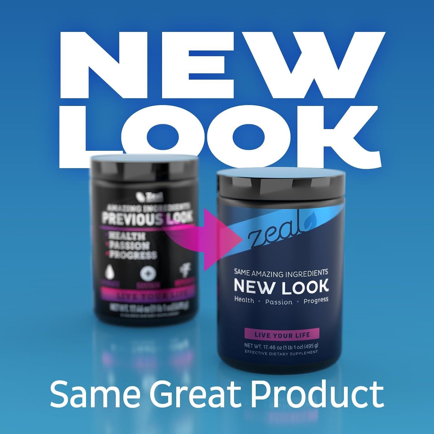 Mezcla de Bebida en Polvo Zeal Naturals 90 Porciones Manzana Verde