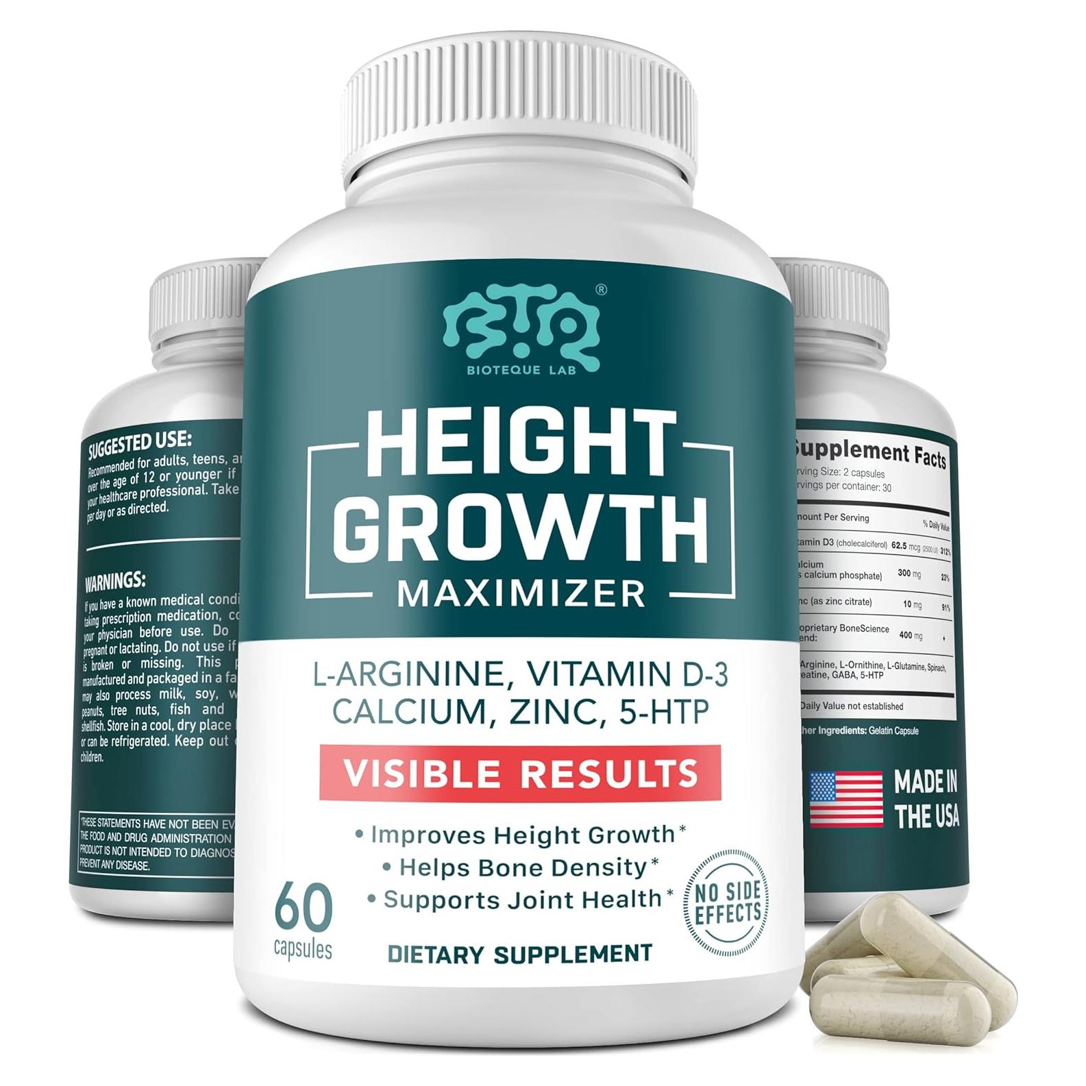 Suplemento de Crecimiento Óseo BIOTEQUELAB 60 Cápsulas