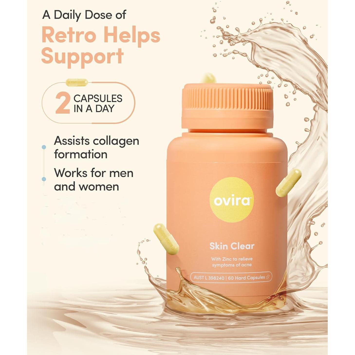 Ovira Piel Clara - 60 Cápsulas para Acné y Rosácea