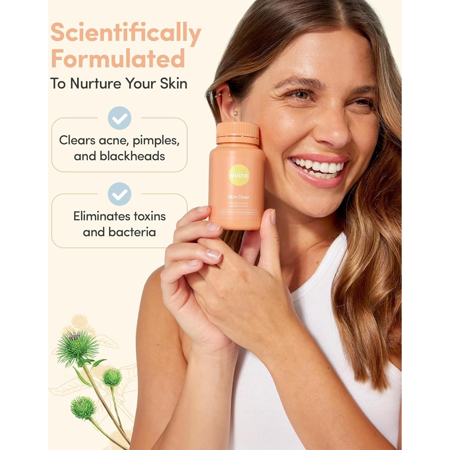 Ovira Piel Clara - 60 Cápsulas para Acné y Rosácea