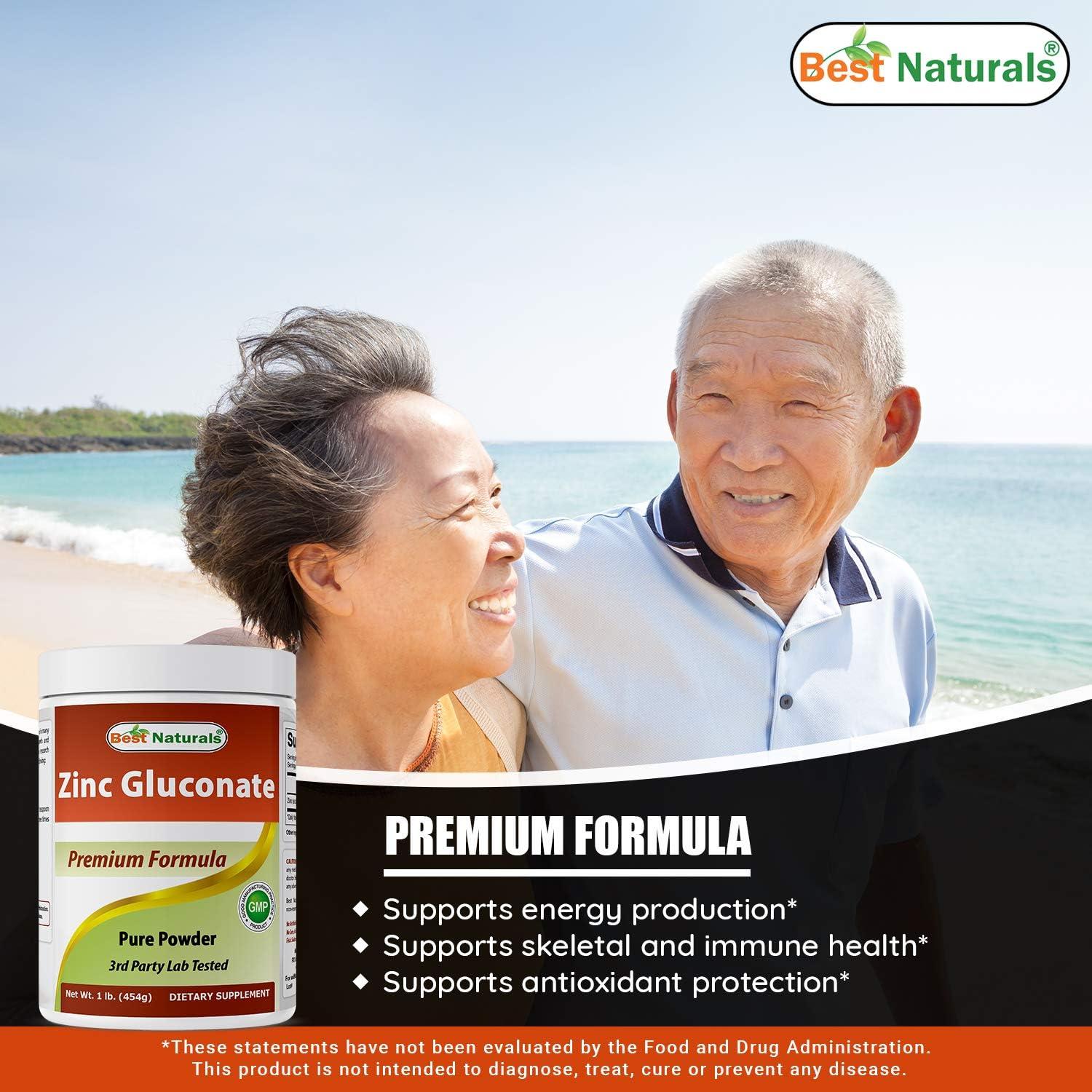 Zinc Gluconato en Polvo Puro 450 mg Mejor Naturales 0.54 kg