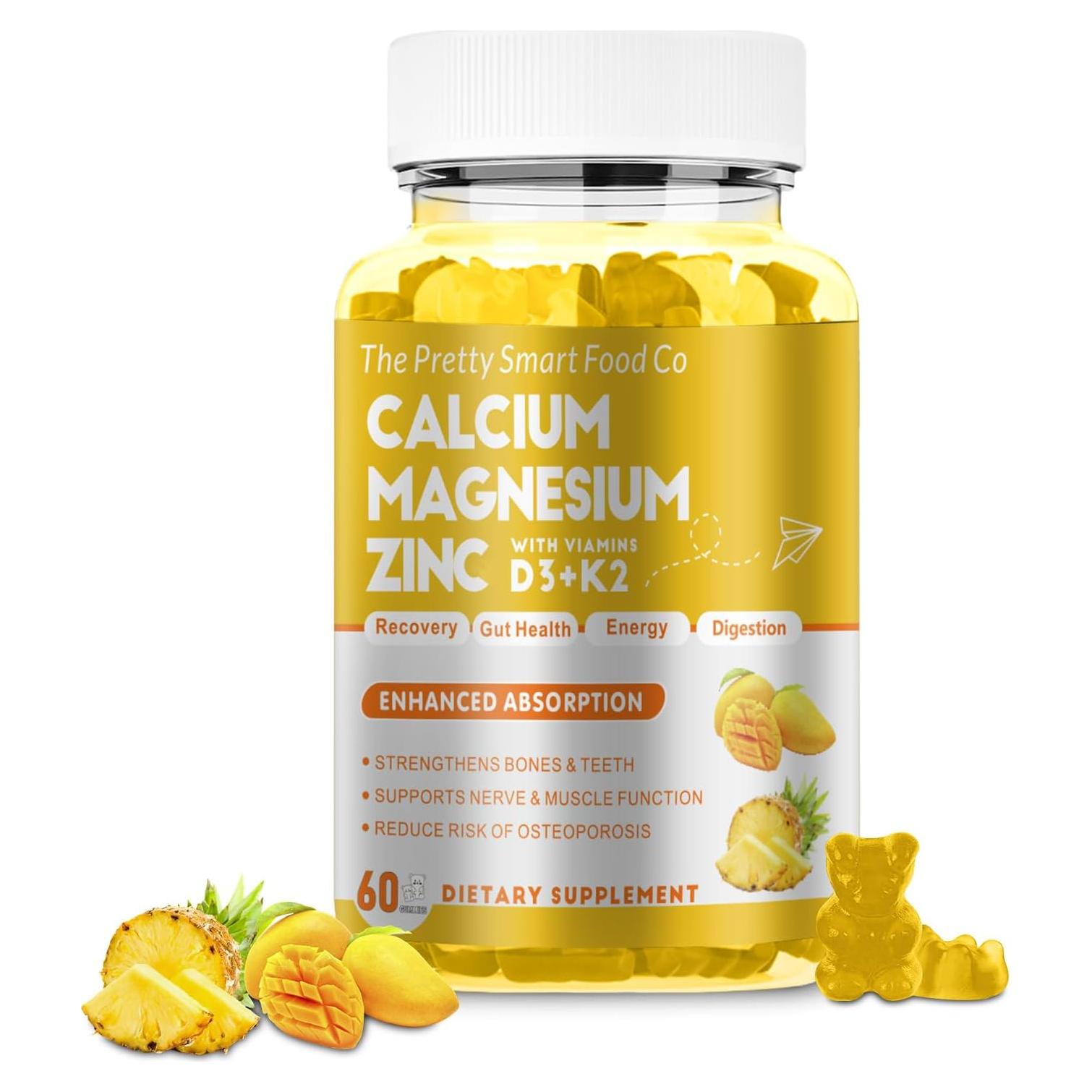 Gomitas de Calcio Magnesio Zinc D3 K2 The Pretty Smart 60 Unidades