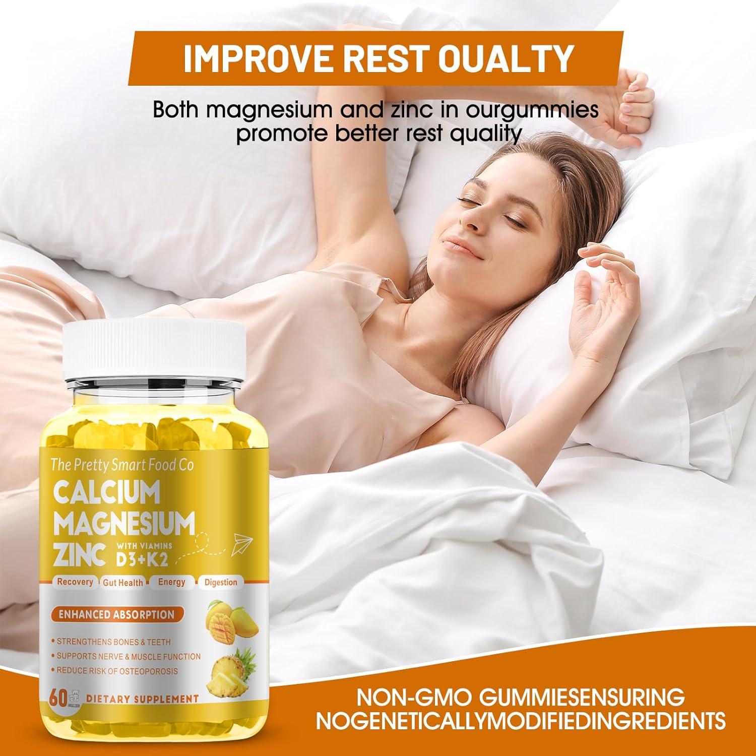 Gomitas de Calcio Magnesio Zinc D3 K2 The Pretty Smart 60 Unidades