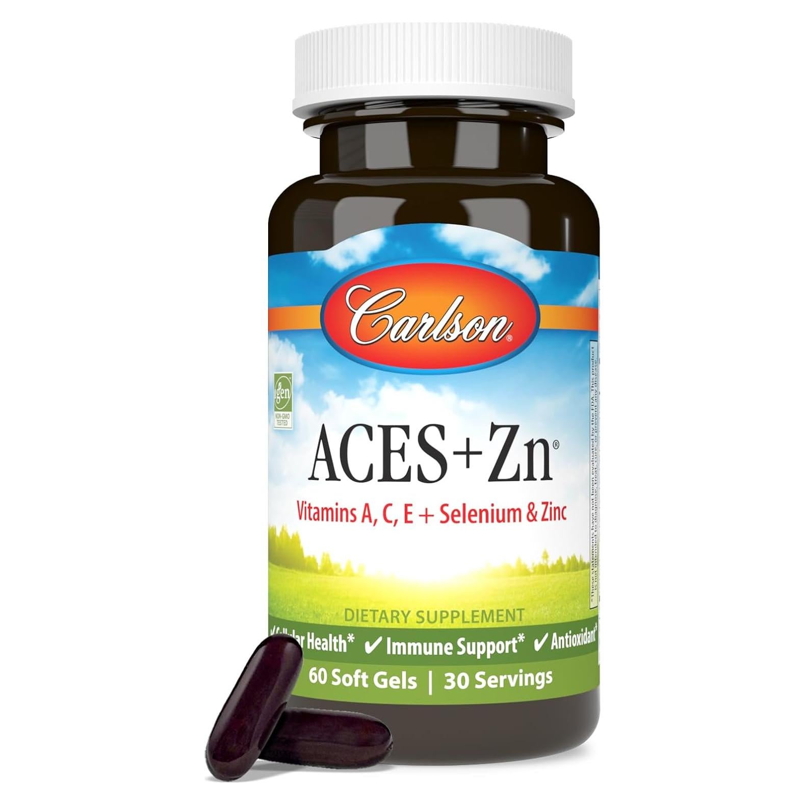Carlson Multivitaminas ACES + Zn, 60 Gelatinas Blandas
