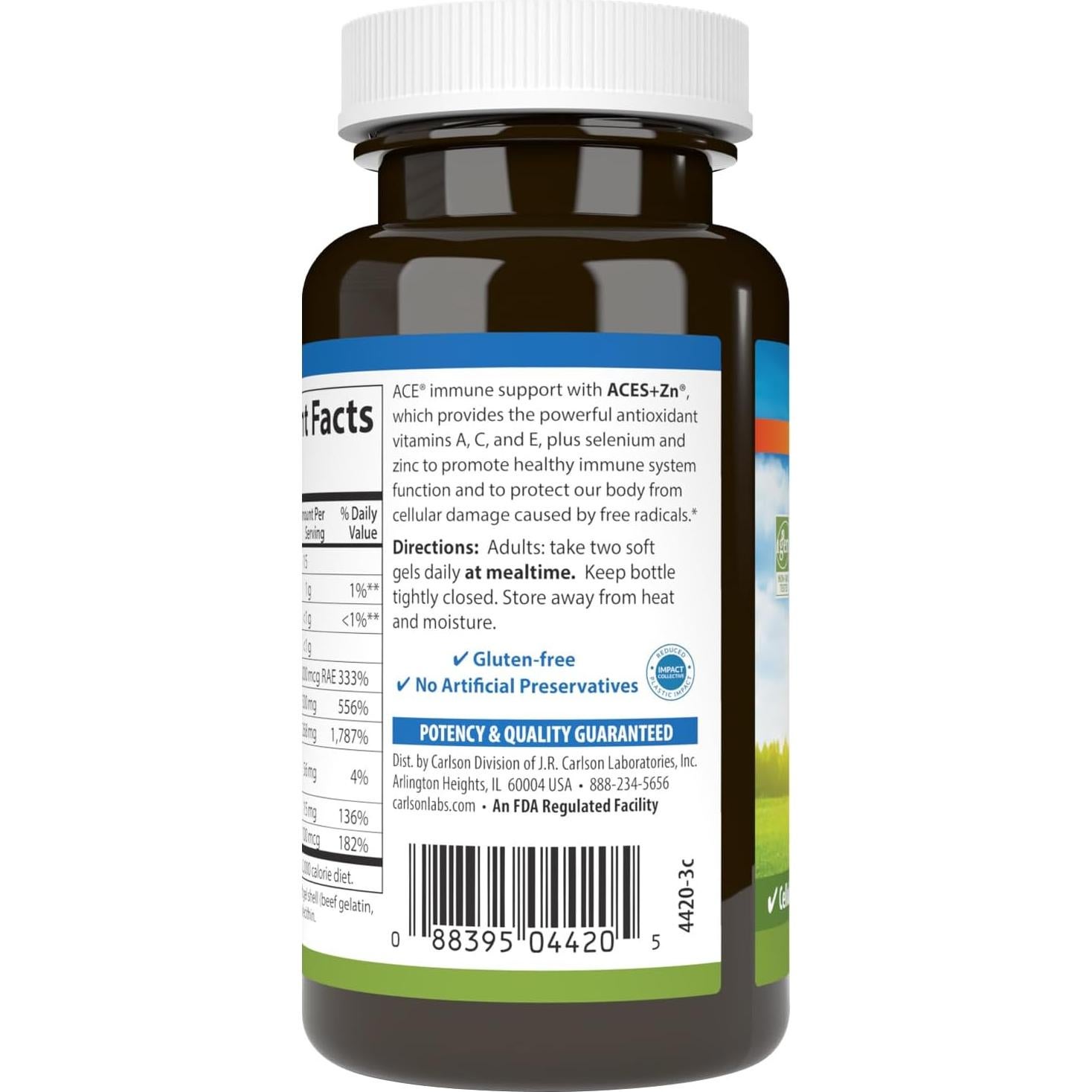 Carlson Multivitaminas ACES + Zn, 60 Gelatinas Blandas