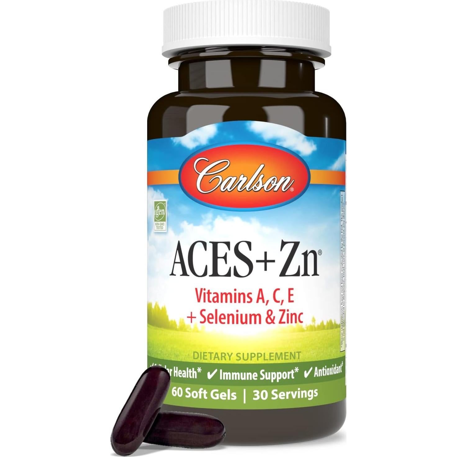 Carlson Multivitaminas ACES + Zn, 60 Gelatinas Blandas