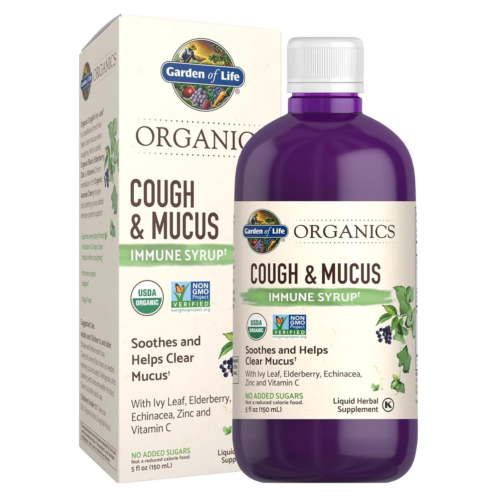 Jarabe Orgánico Jardín de Vida para Tos y Mucosidad 148 ml