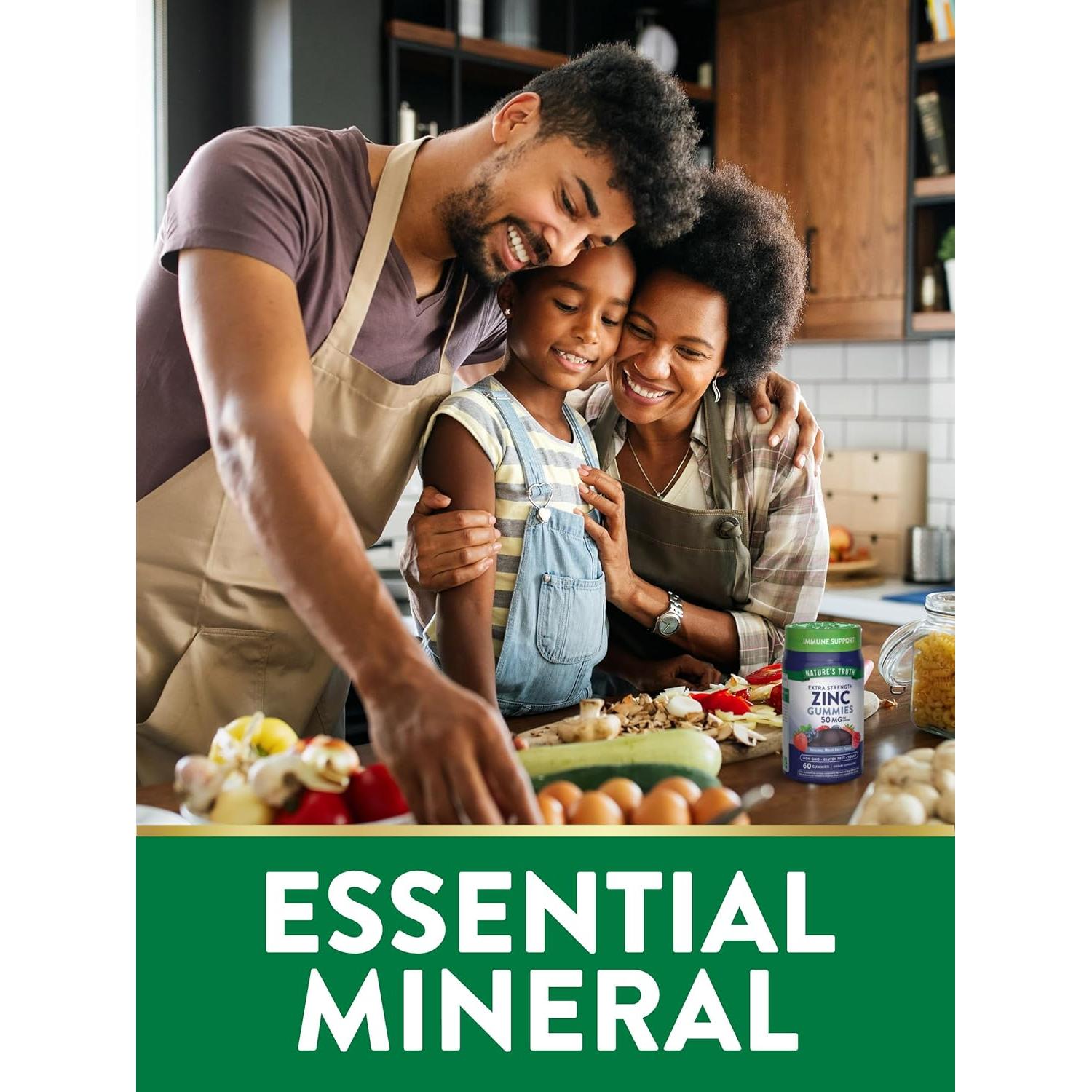 Gomitas de Zinc Nature's Truth 50 mg Veganas 60 Conteo