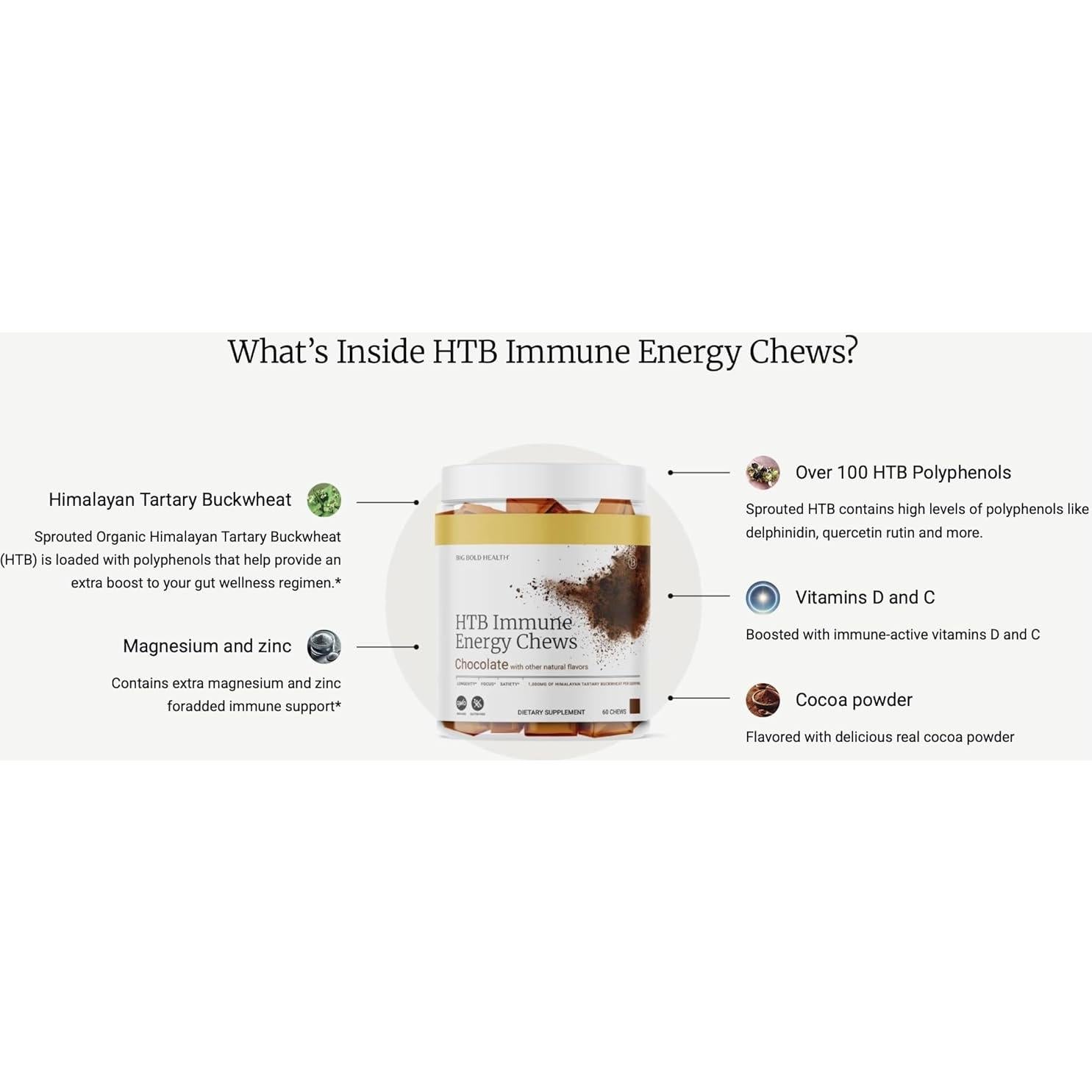 Caramelos Energéticos Inmunes HTB 15g - Trigo Sarraceno Orgánico