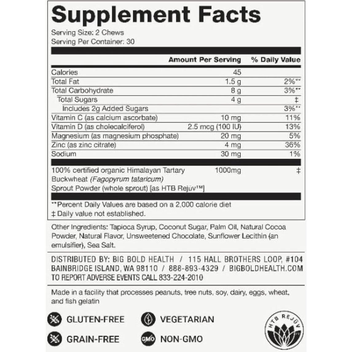 Caramelos Energéticos Inmunes HTB 15g - Trigo Sarraceno Orgánico