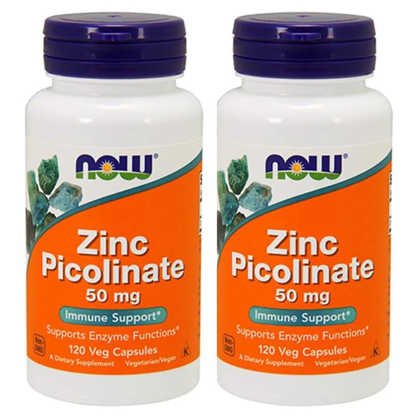 Picolinato de Zinc 50mg NOW Foods 240 Cápsulas Total
