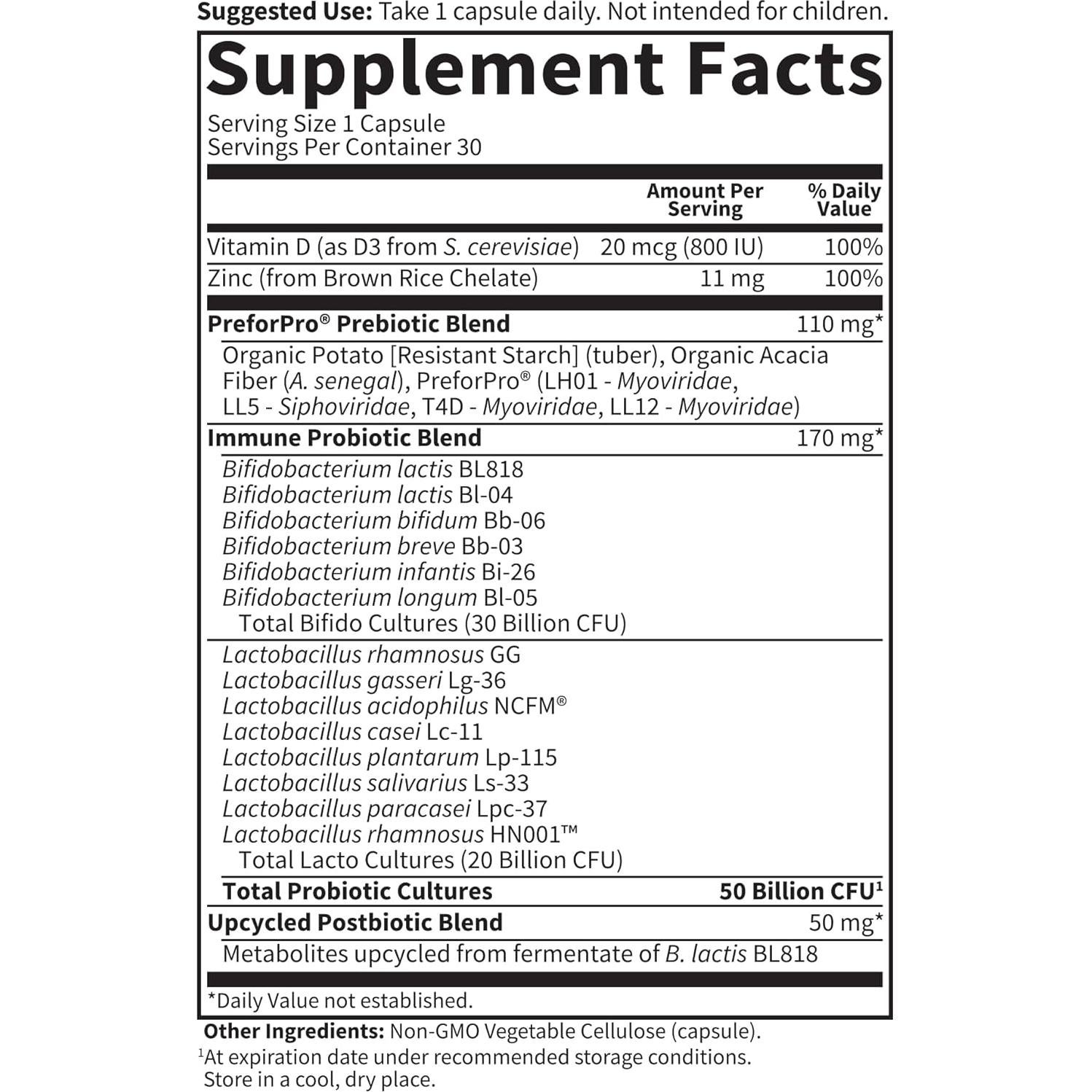 Probioticos Jardín de la Vida 50 Mil Millones 30 Cápsulas
