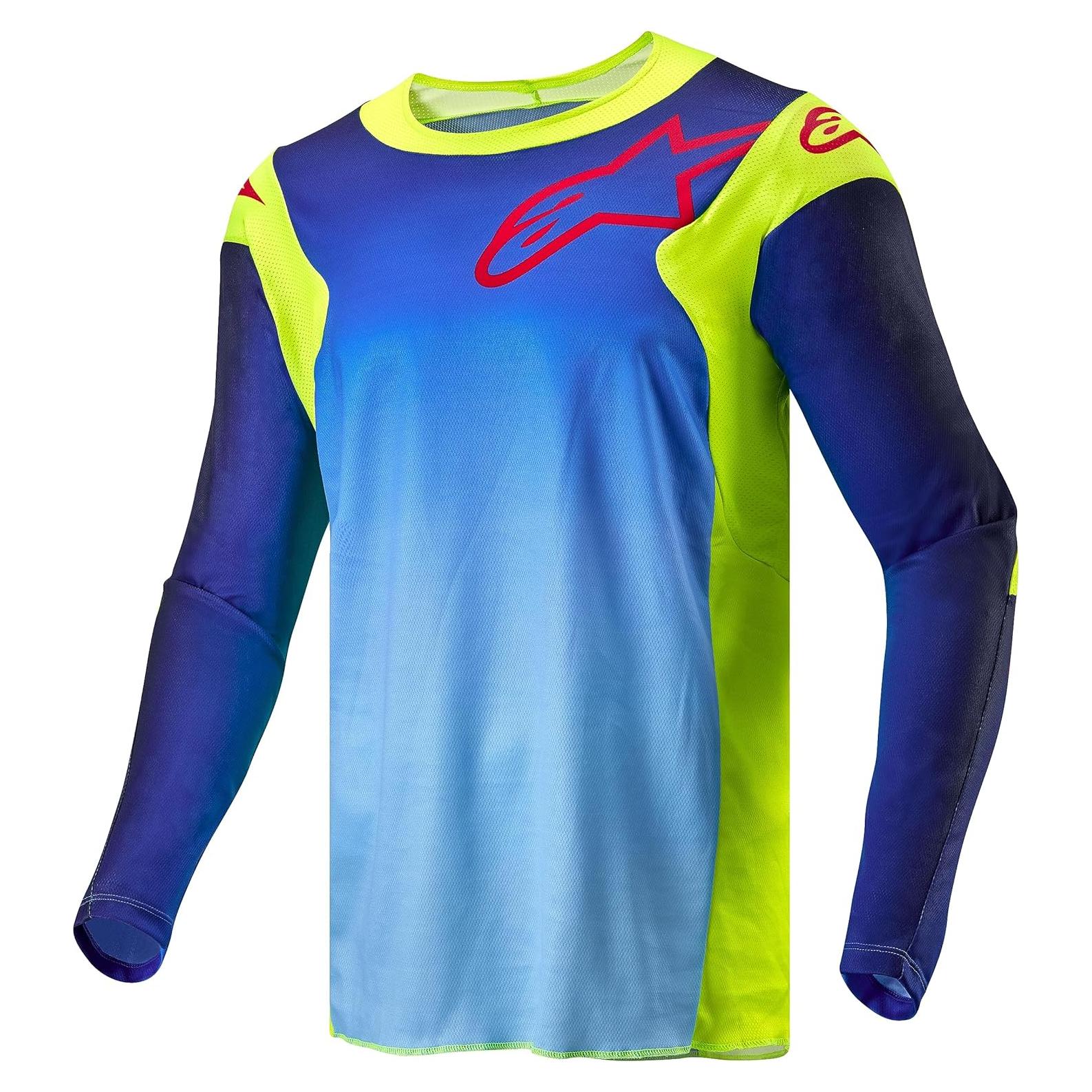 Jersey Racer Alpinestars Amarillo Fluo/Azul Marino S