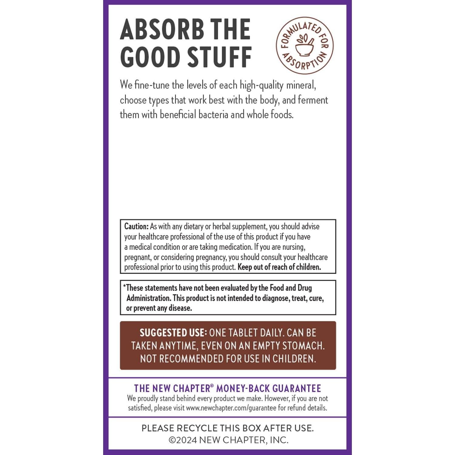 Suplemento de Zinc New Chapter 90 Tabletas - Soporte Inmunológico