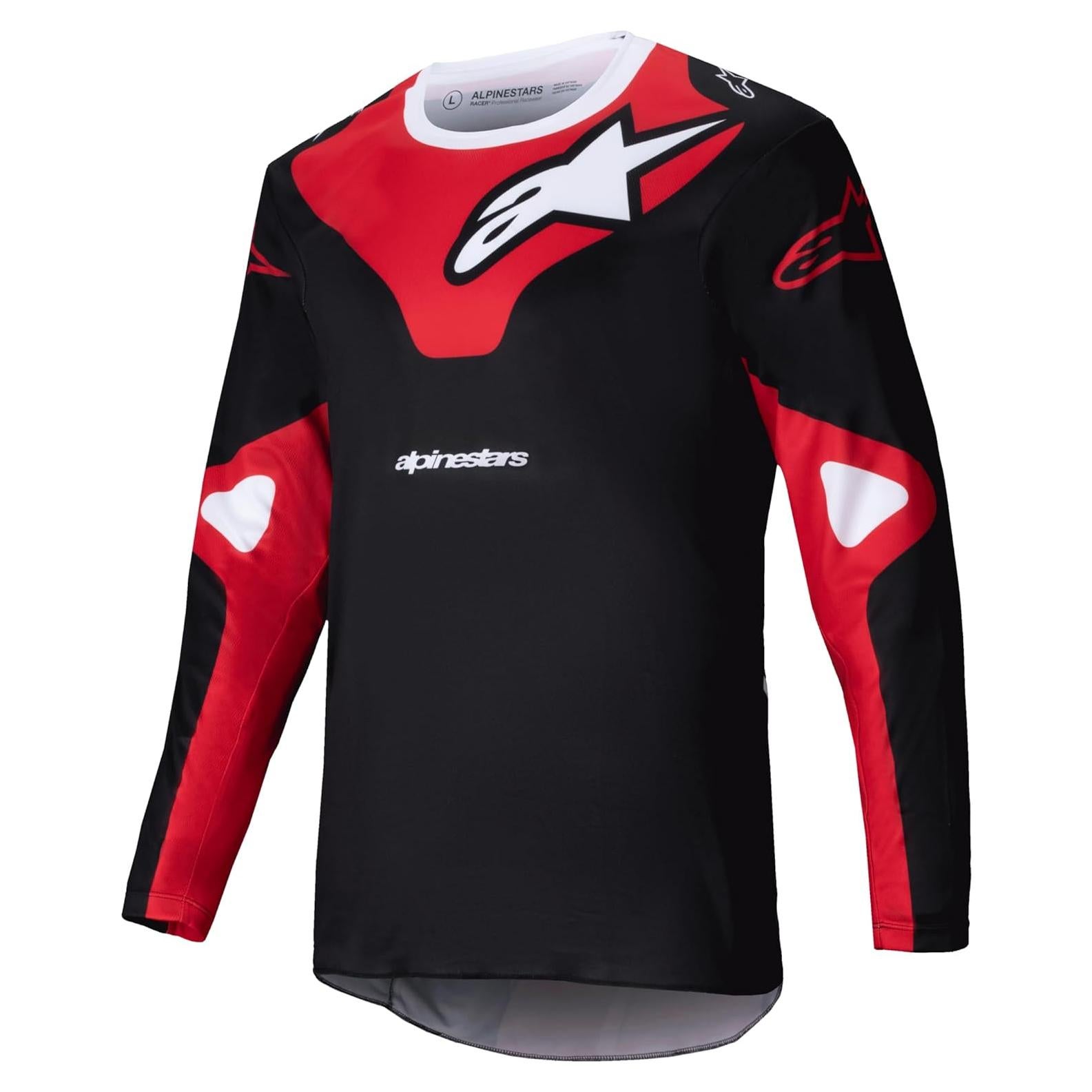 Jersey Racer Veil Alpinestars Negro/Rojo Brillante M