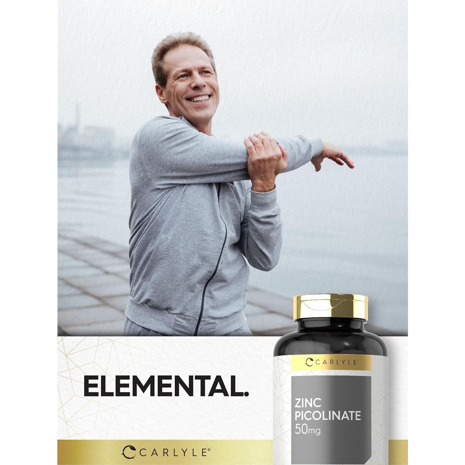 Carlyle Picolinato de Zinc 50mg - 300 Cápsulas Sin Gluten