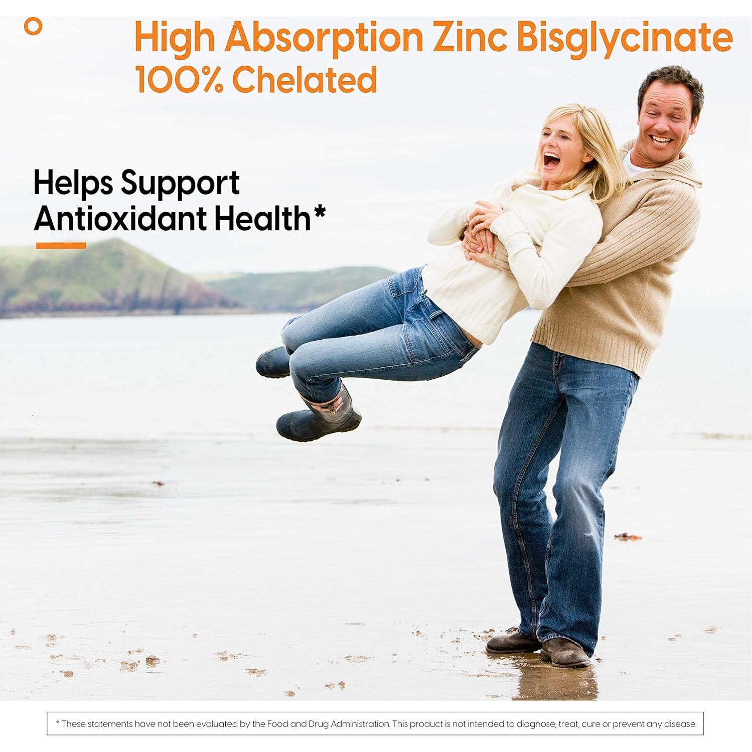 Zinc Bisglicinato 50mg Doctor's Best 90 Cápsulas Alta Absorción