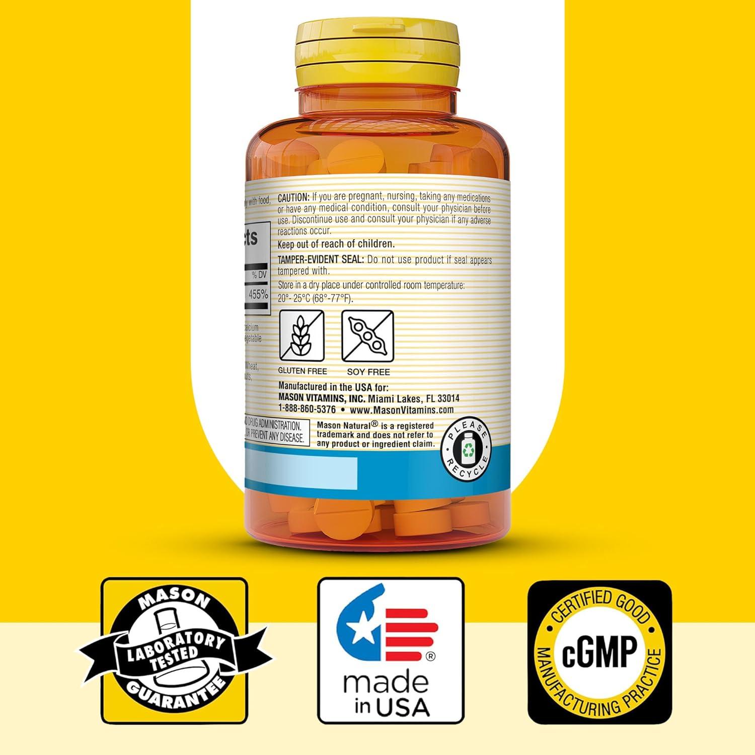 Suplemento de Zinc Mason Natural 50 mg - 100 Tabletas