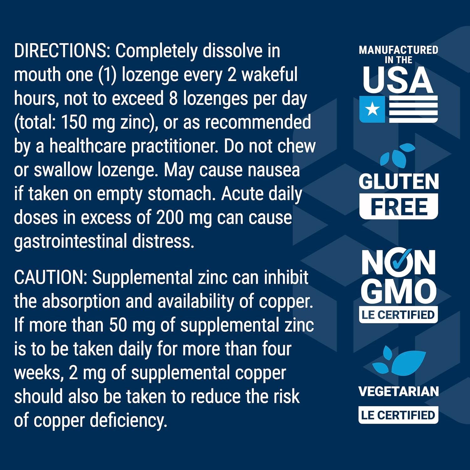 Pastillas de Zinc Life Extension 30 unidades Soporte Inmunológico