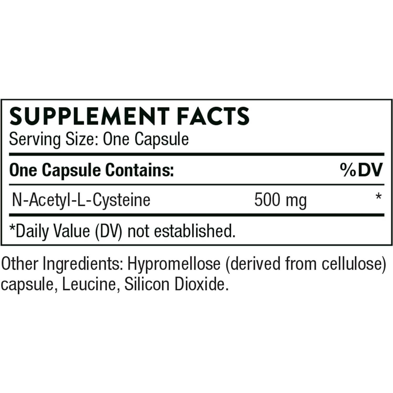 Suplemento N-Acetilcisteína Thorne 500mg - 90 Cápsulas